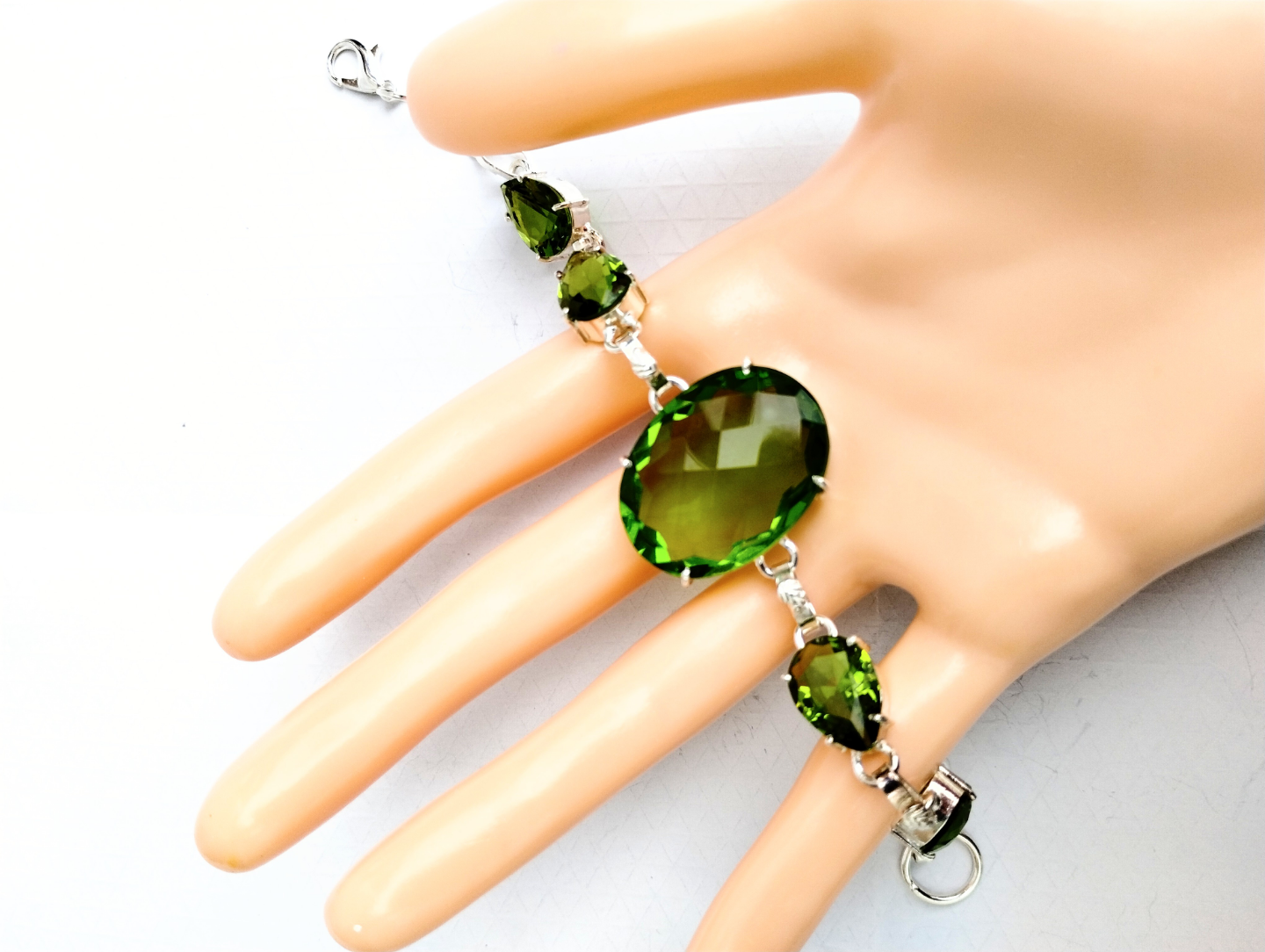 Big Bold Green Peridot Bracelet - photo 2