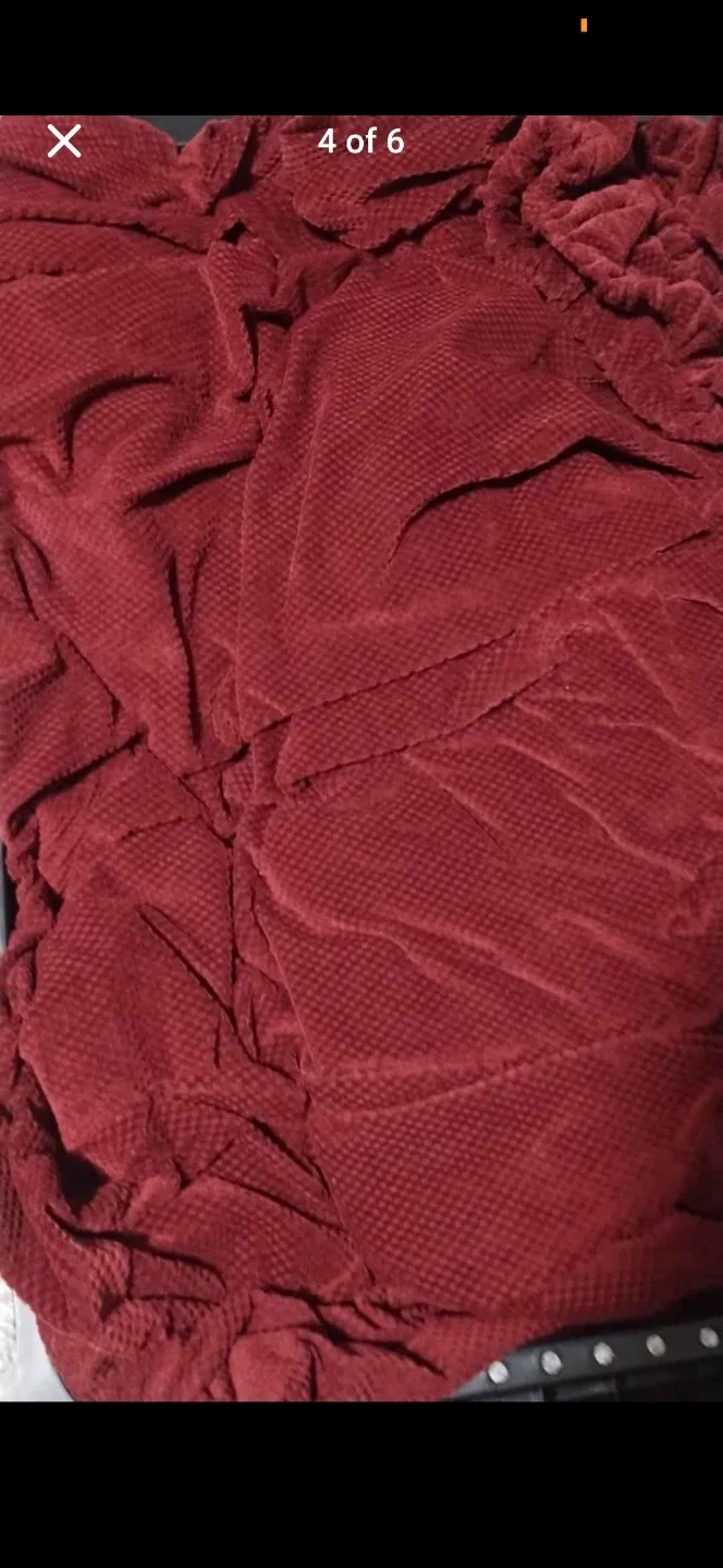 SureFit Stretch Sterling sofa Covers - Burgundy and Taupe image indicator(2)