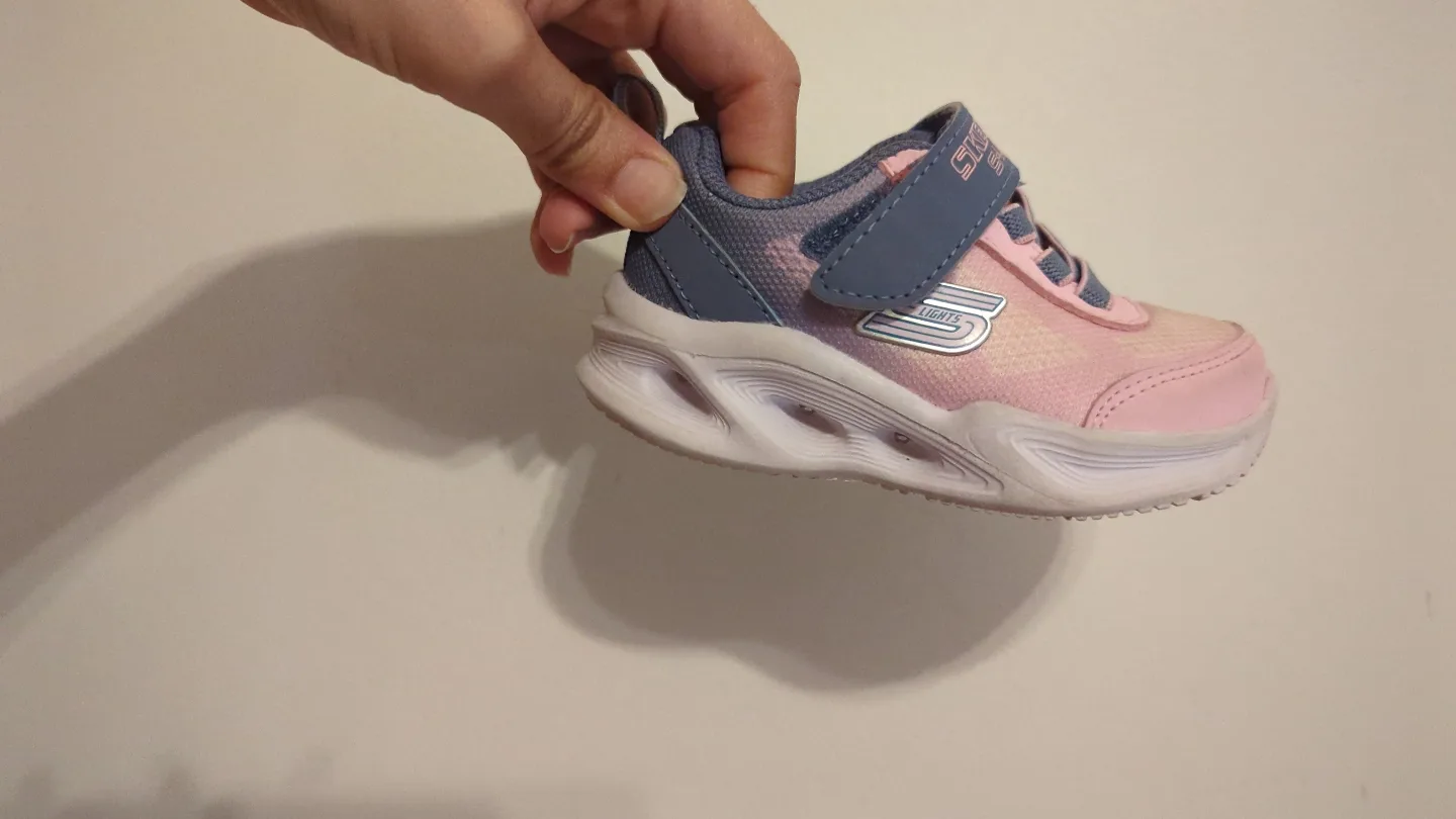 Skechers S-Lights Toddler Girls' Running Shoes - Pink and Blue image indicator(5)