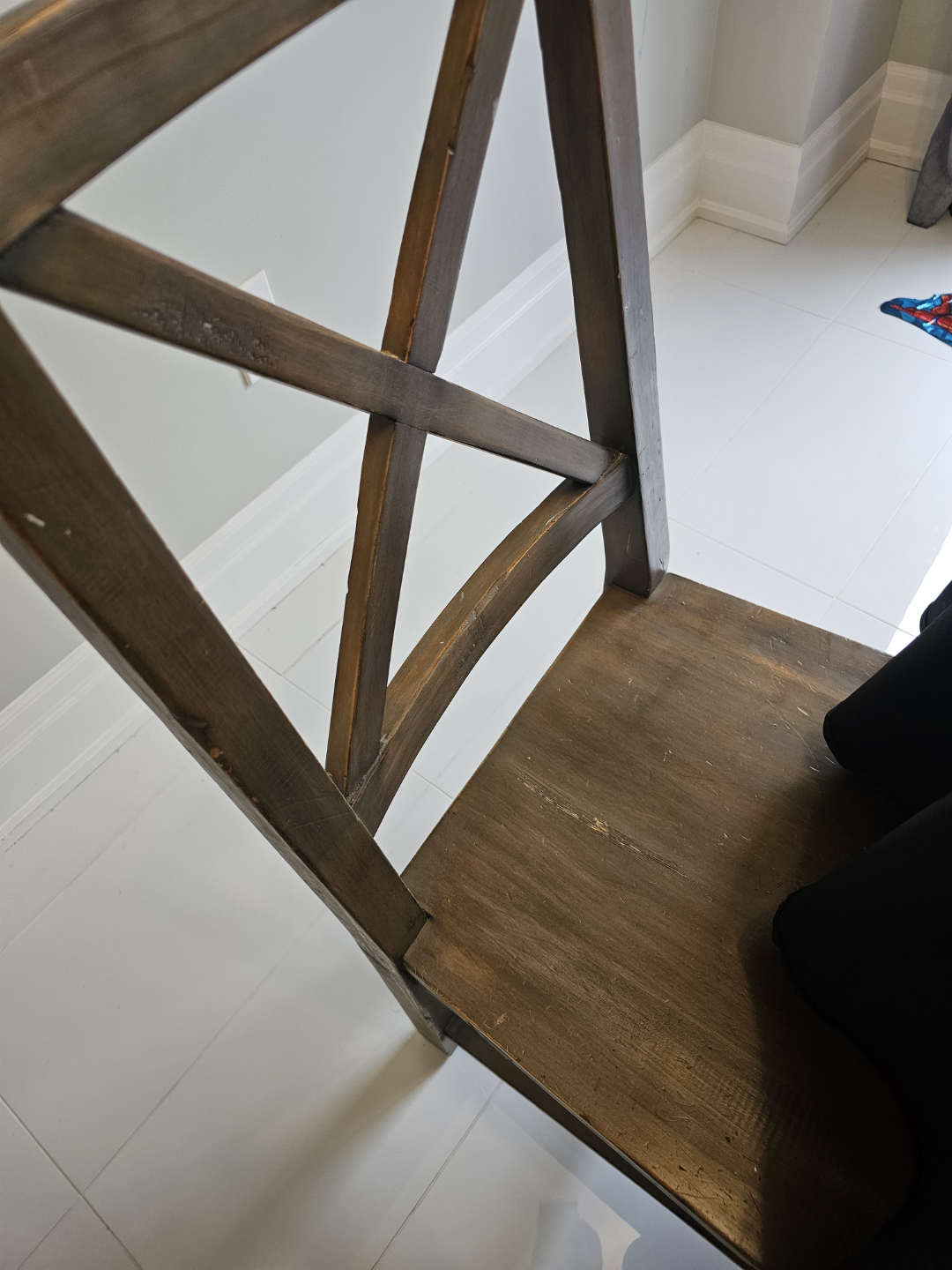 Urban Barn Round Wooden Dining Table and Four Chairs - photo 4