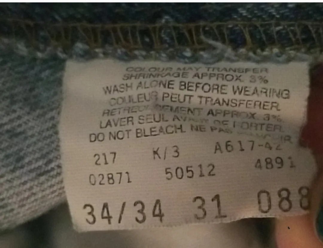 Vintage Levi Jeans 512s Size 34 image indicator(3)