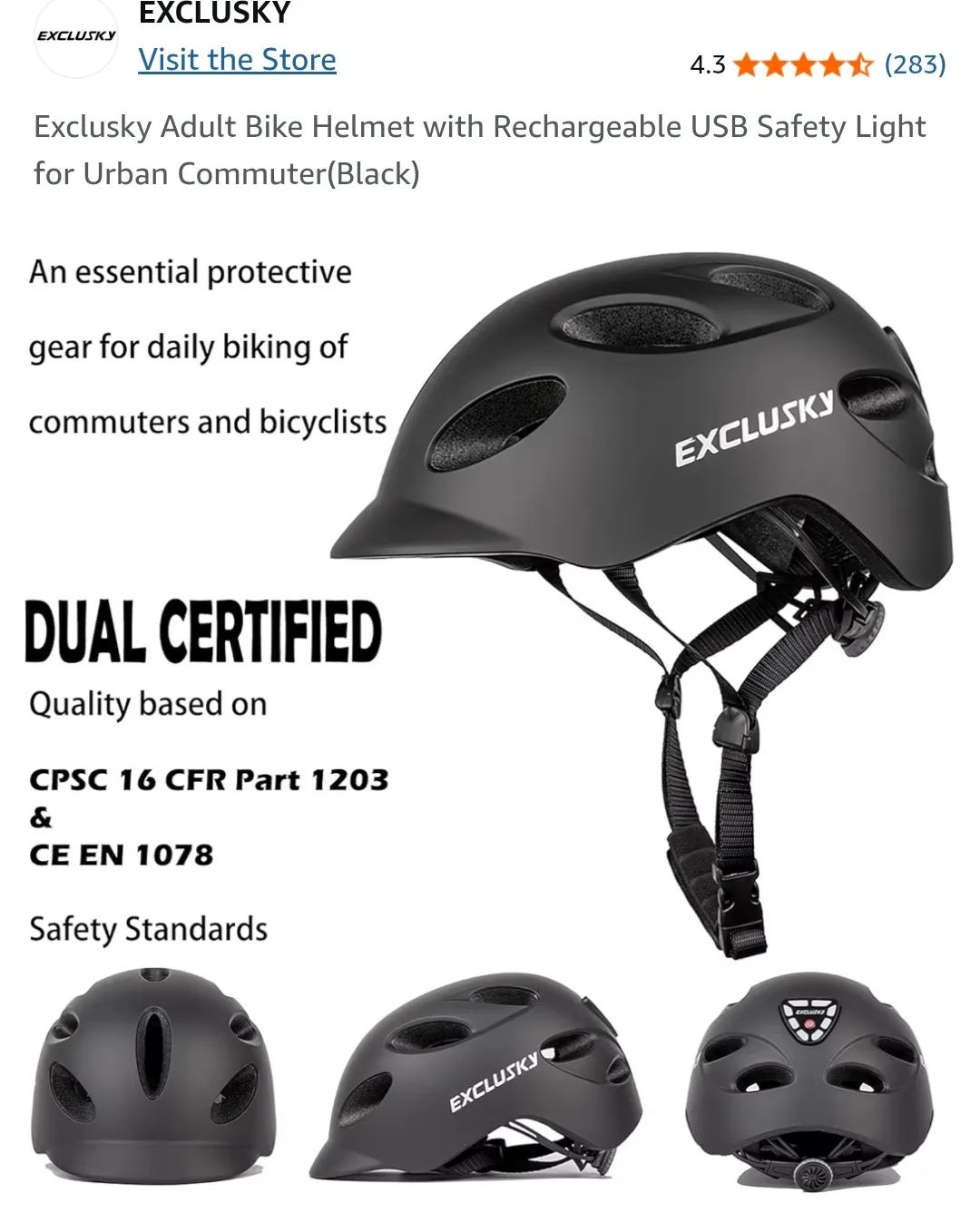 Adult Bike Helmet with Rechargeable Safety Light image indicator(2)