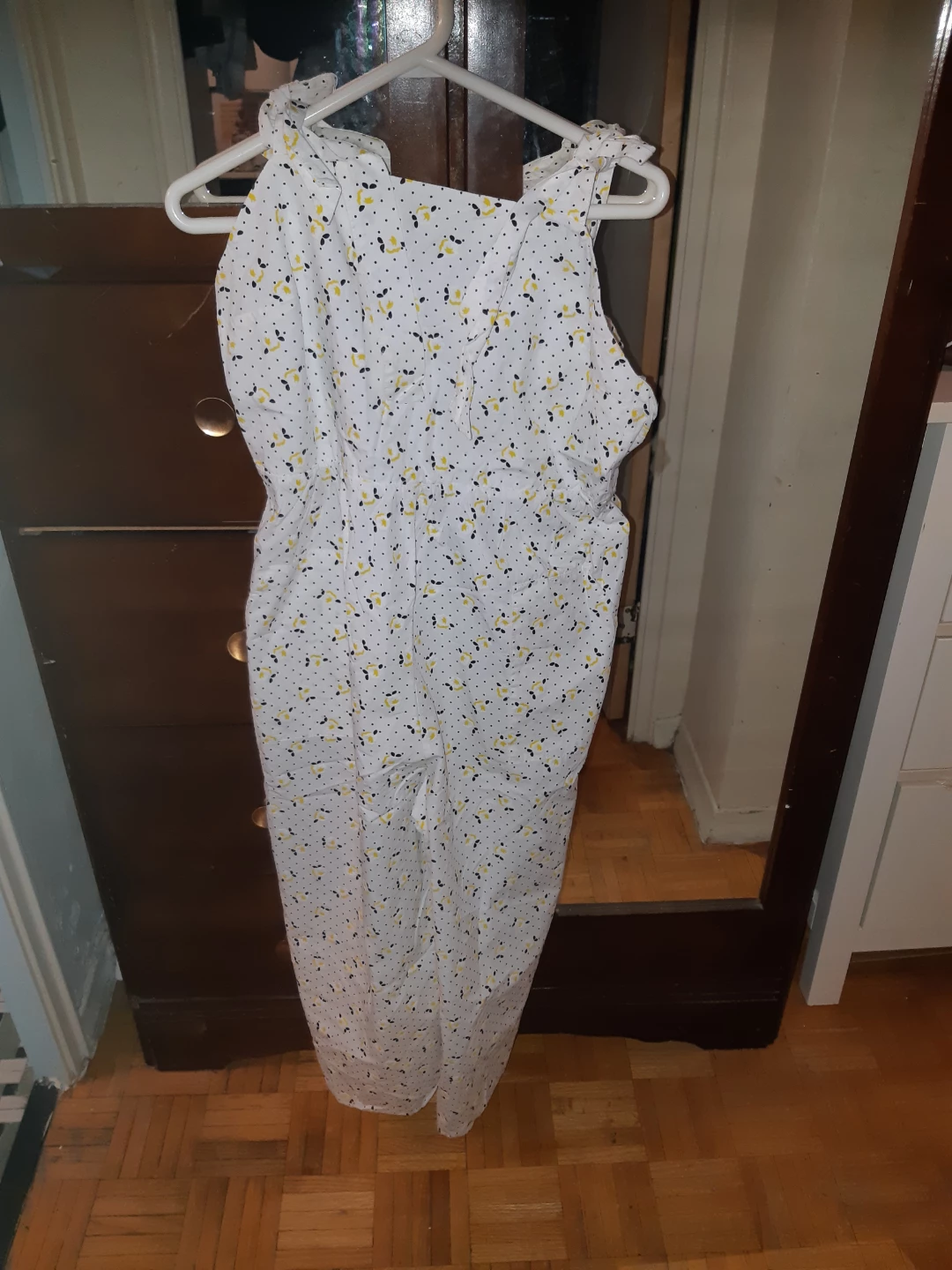 Zara Women's White Floral Jumpsuit Size L BN  🏒