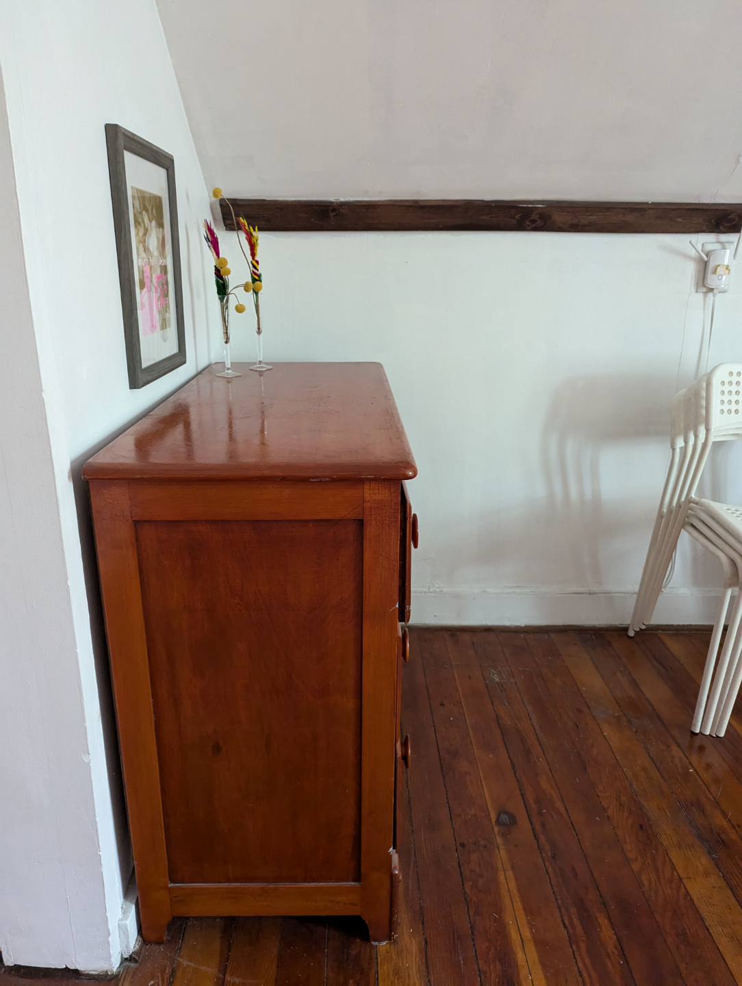 Vintage Wooden Three-Drawer Chest - photo 3