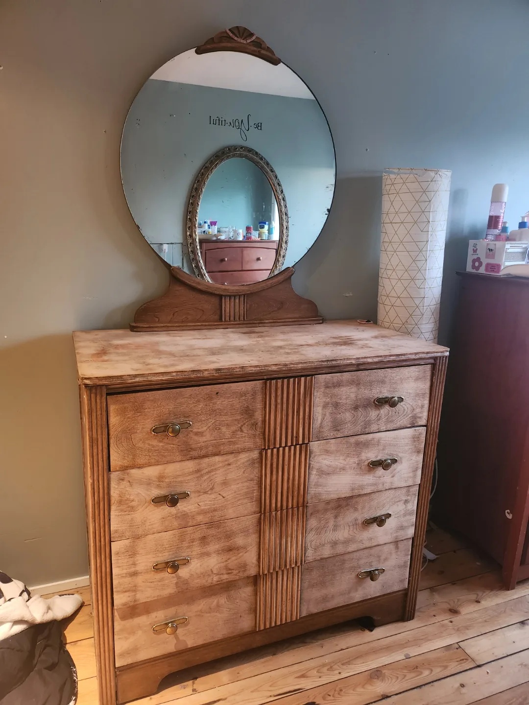 Antique dresser with mirror thumbnail