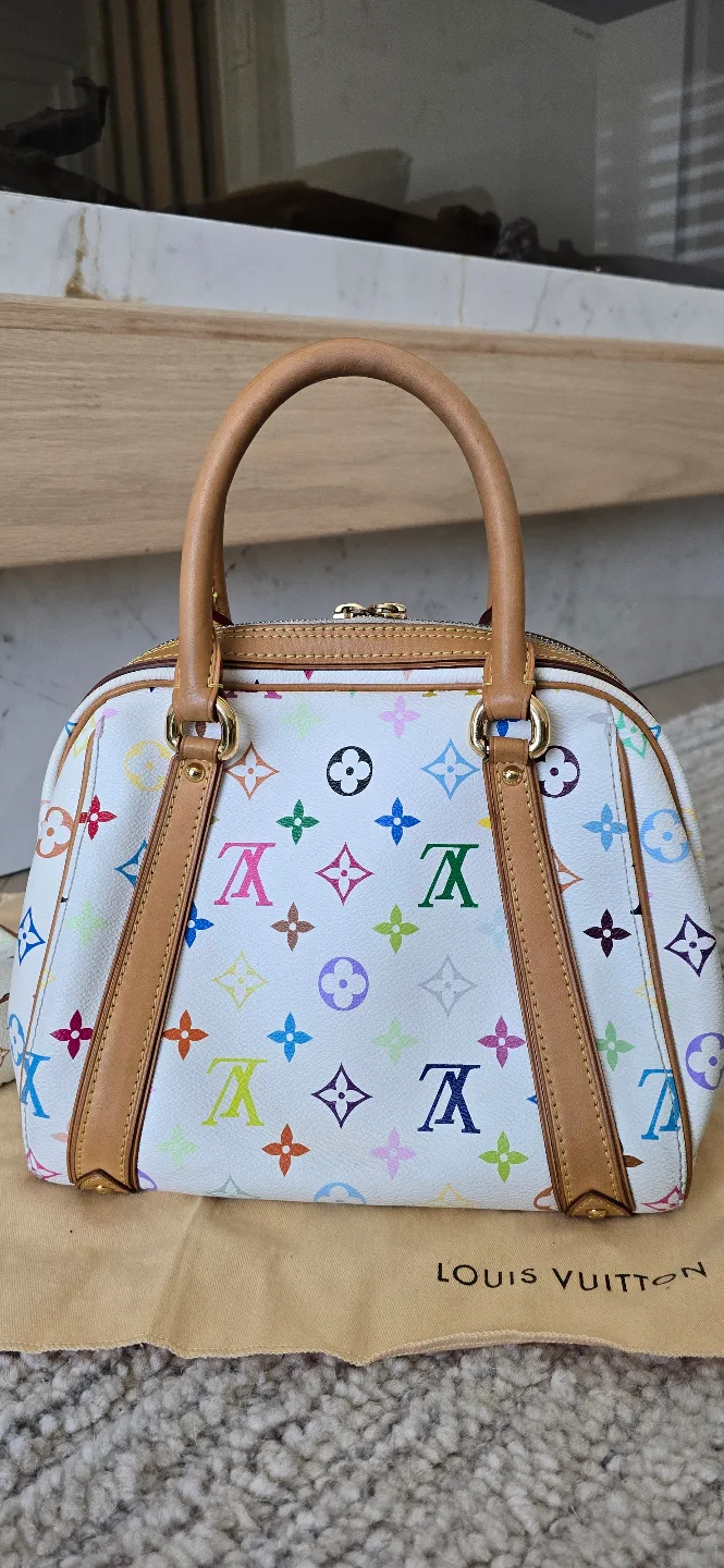 Louis Vuitton  White Monogram Multicolore Canvas Priscilla Bag image indicator(4)
