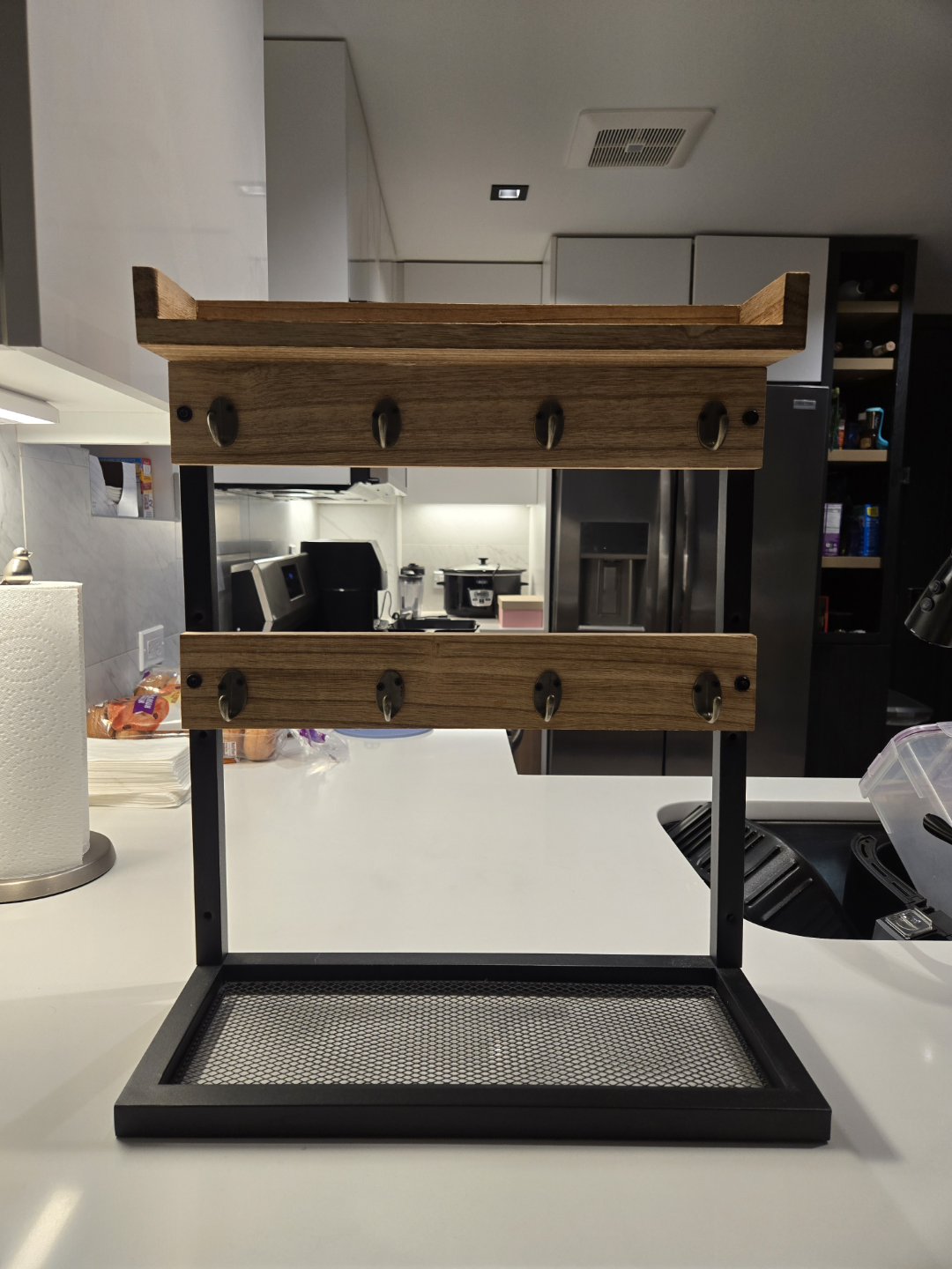 Rustic Countertop Mug Rack Holder