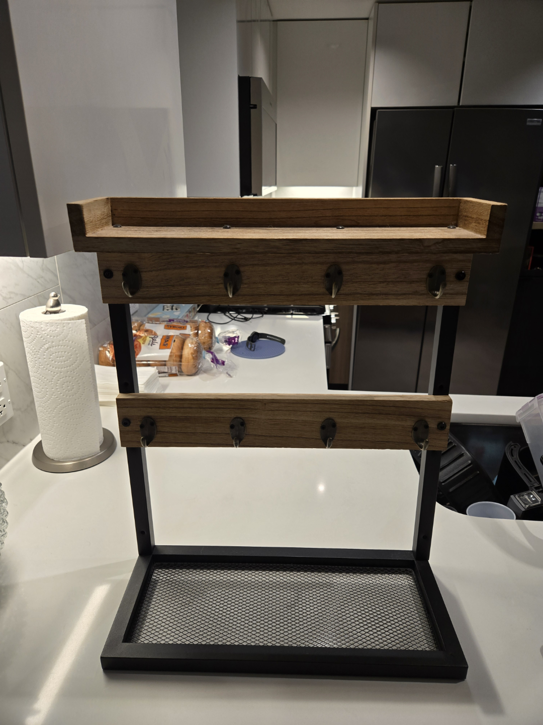 Rustic Countertop Mug Rack Holder - photo 2