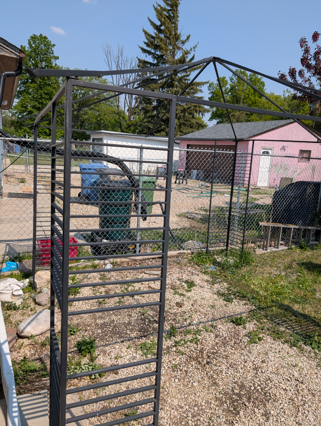 Metal Garden Gazebo Frame ONLY No Canopy Must be Disassembled - photo 2