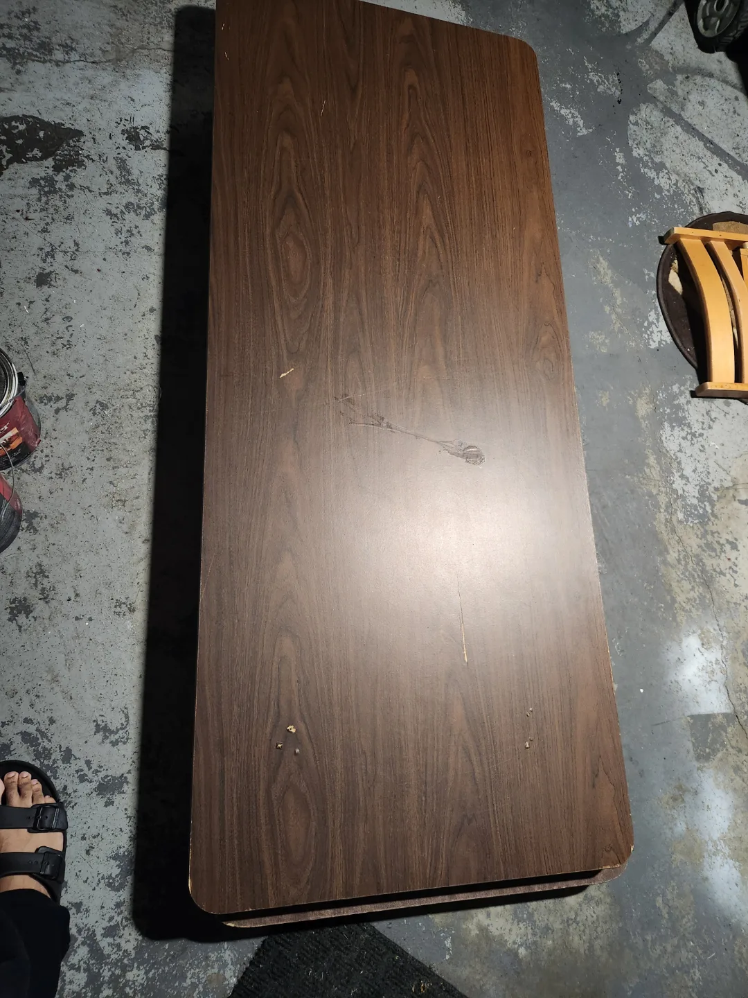 Dark Brown folding Table, 6ft thumbnail