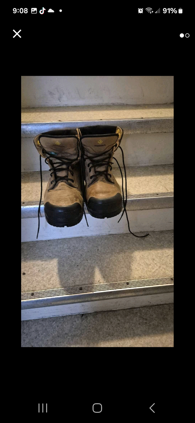 Pair of Tan Work Boots
