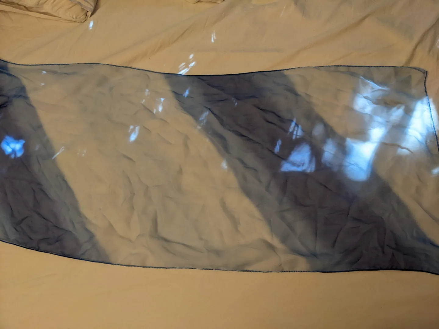 Sheer Blue Rectangular Scarf thumbnail