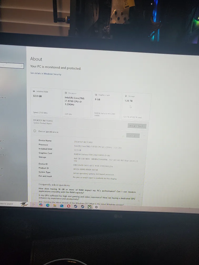 Gaming PC $900 OBO - Intel i7-8700 CPU RTX 2060 8gb image indicator(2)
