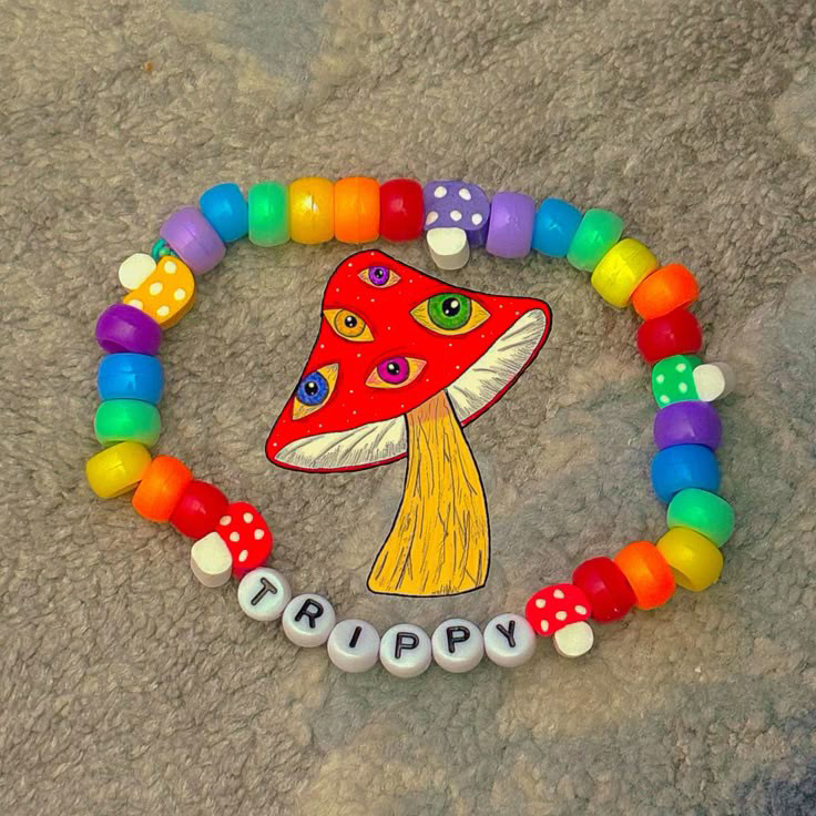 Trippy Rainbow Kandi Bracelet