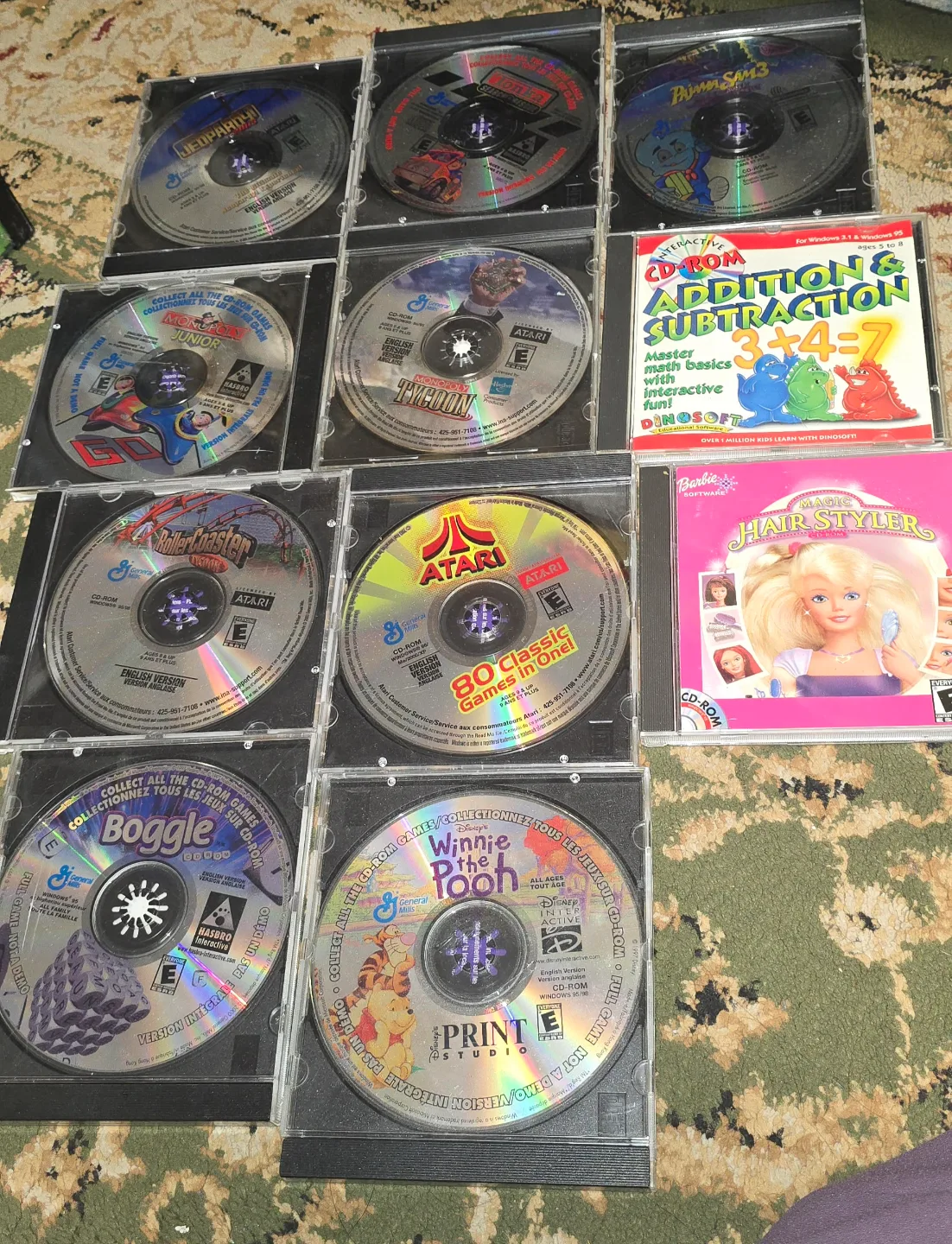 Lot of 19 Vintage PC CD-ROM Games for Kids image indicator(2)