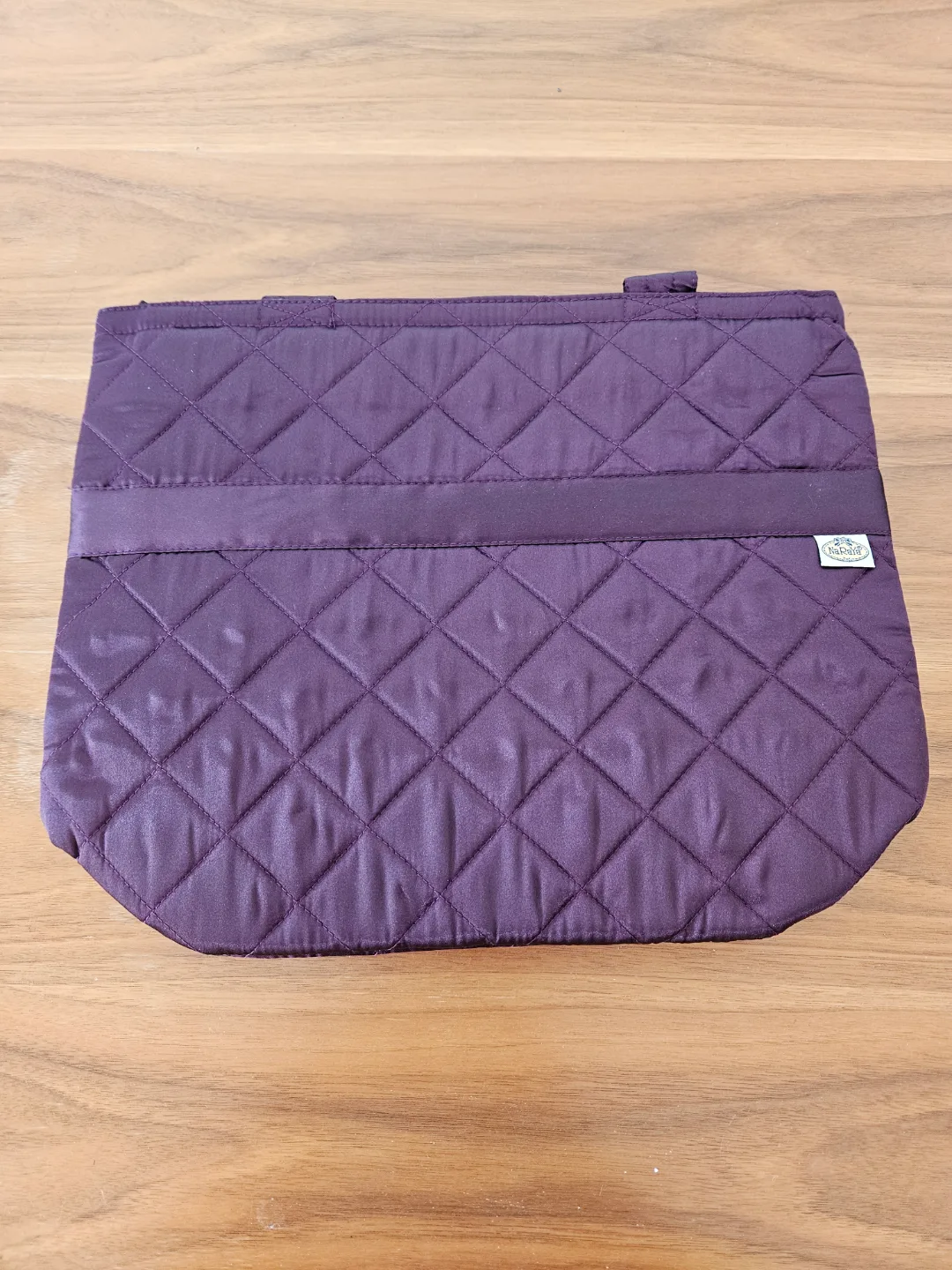 Purple Quilted Tote Bag with Bow image indicator(3)