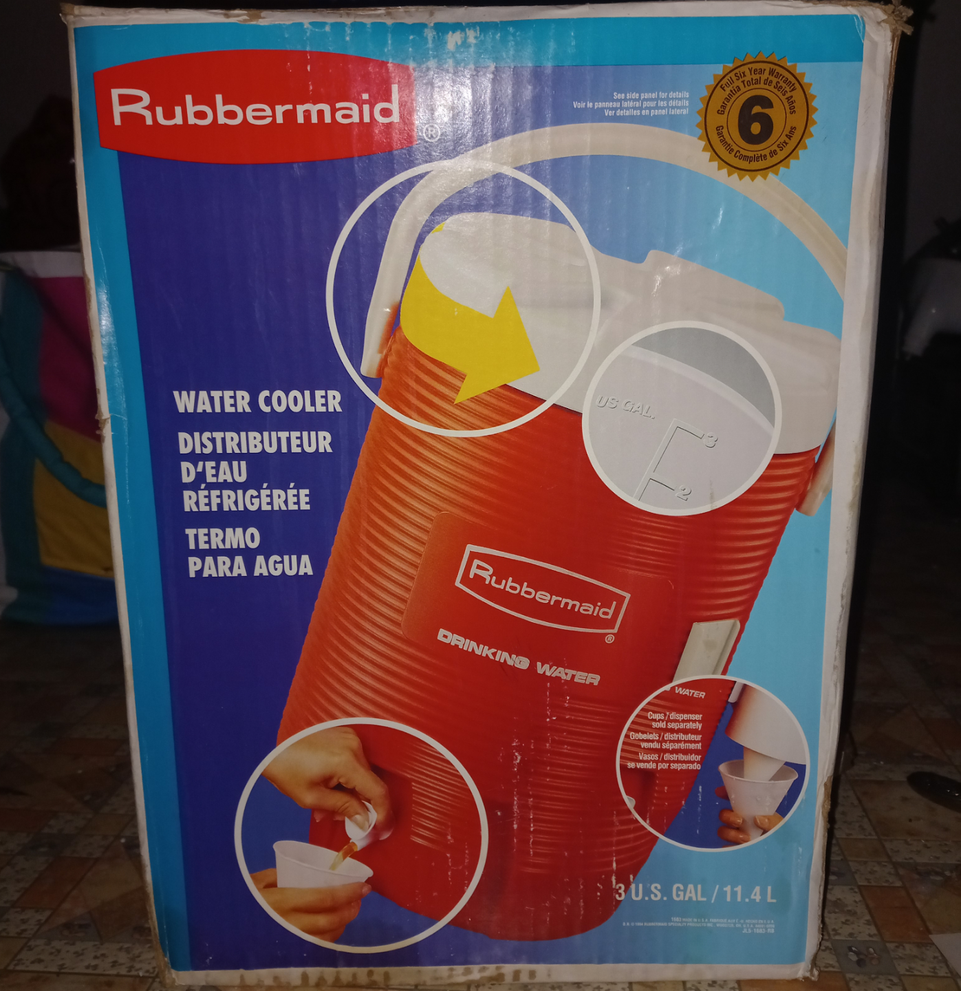 Rubbermaid 3 Gallon Water Cooler
