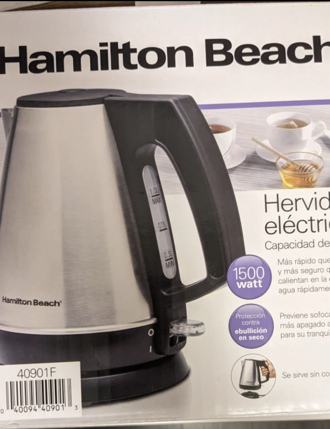 Hamilton Beach 1500-Watt Stainless Steel Electric Kettle - photo 2