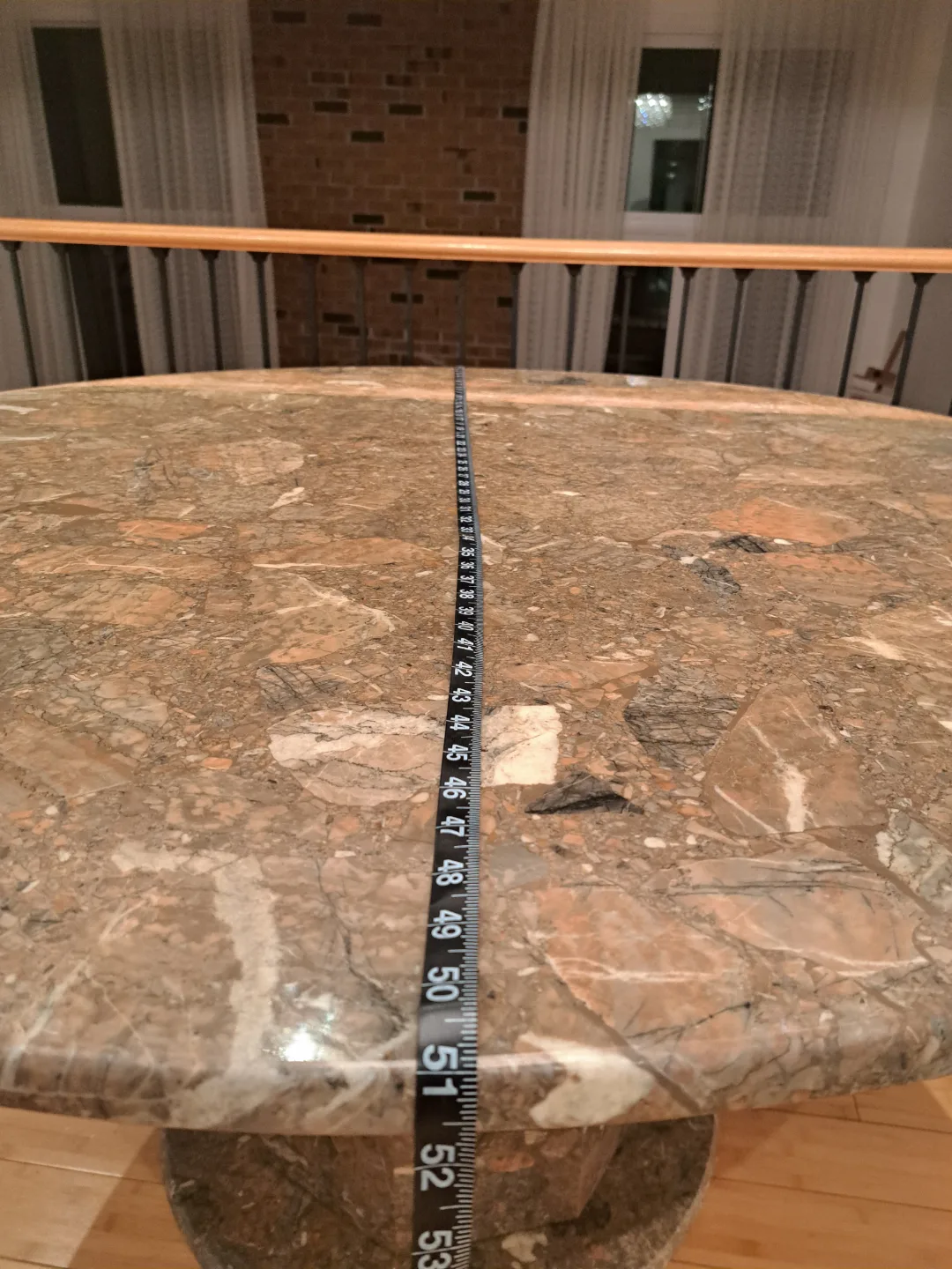 6 seater round marble dining table image indicator(2)