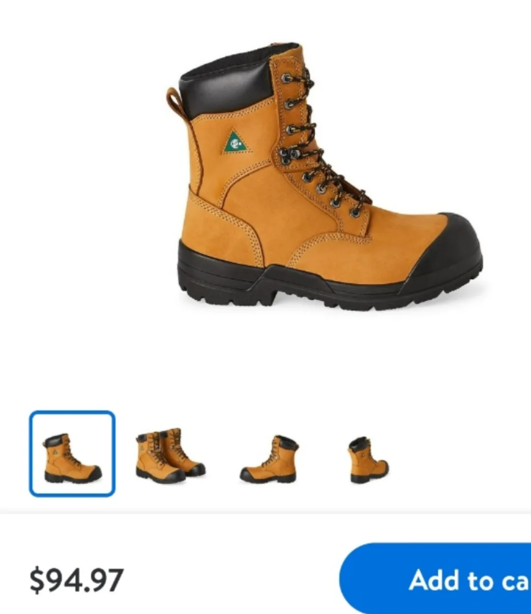 new steel toe boots size 10 thumbnail