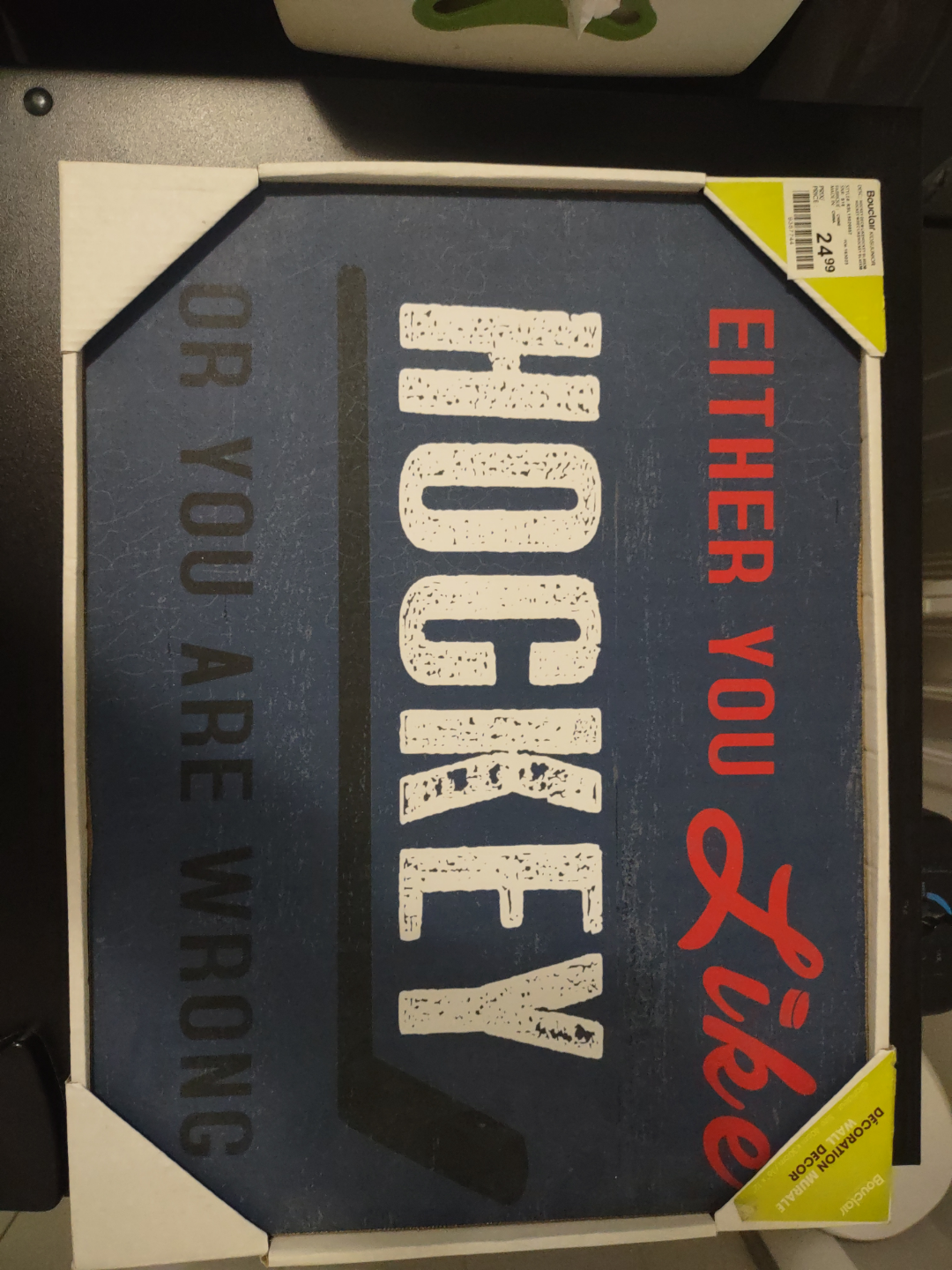 Hockey Themed Wall Decor