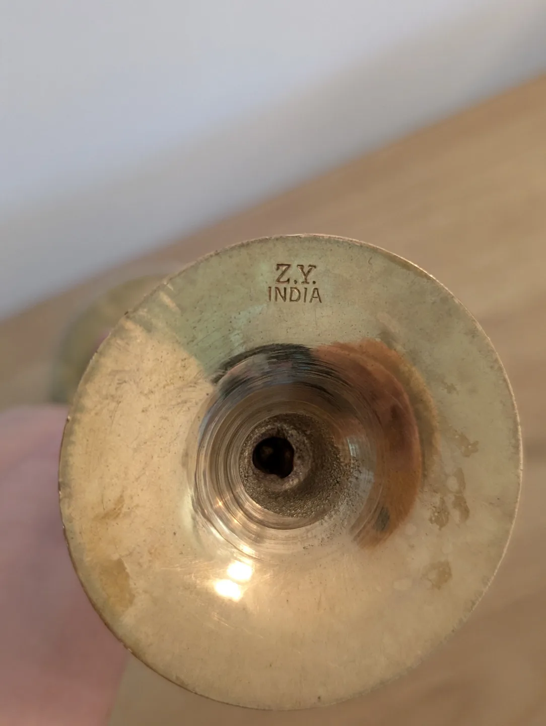 Pair of Vintage Brass Goblets from India image indicator(3)