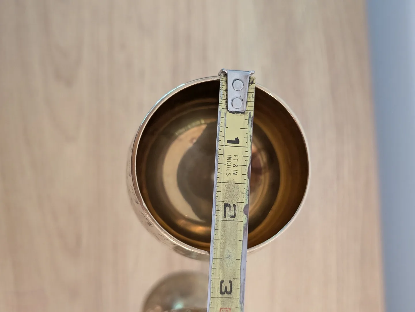 Pair of Vintage Brass Goblets from India image indicator(5)