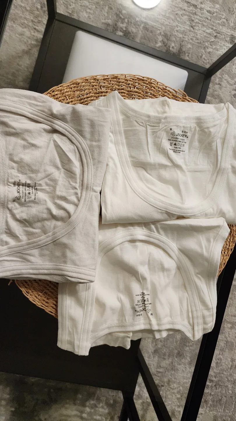Jockey Men's White Undershirt Tank  - Size M, 3 pack thumbnail