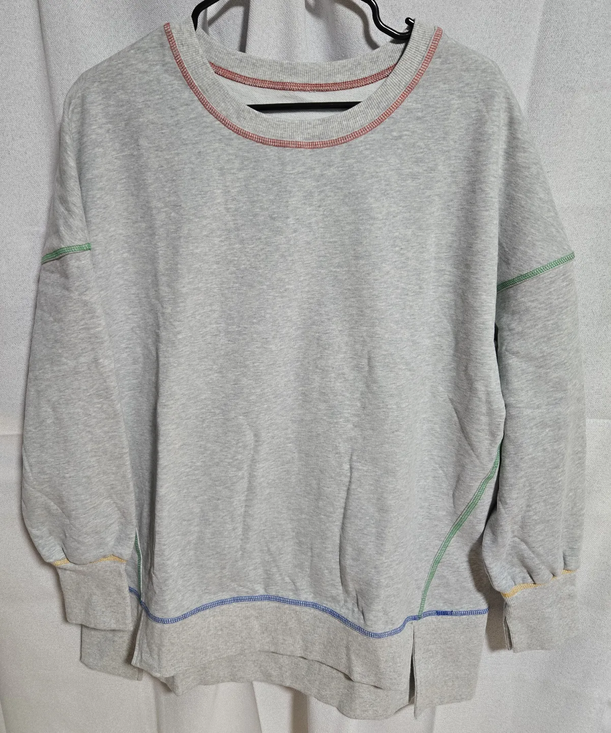 Women's Grey Colourblock Sweatshirt - Size L thumbnail