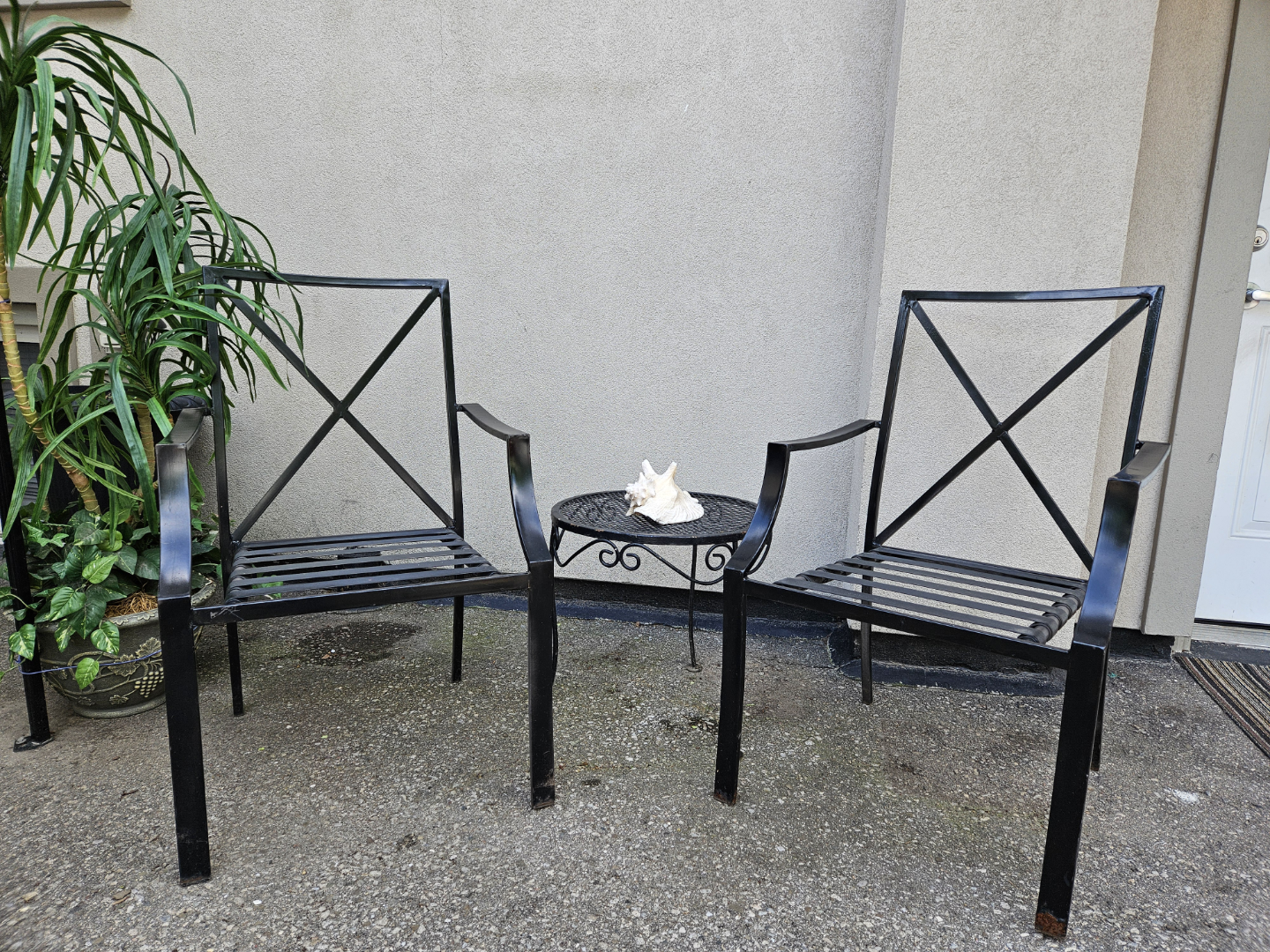Metal Patio Chairs and Table Set