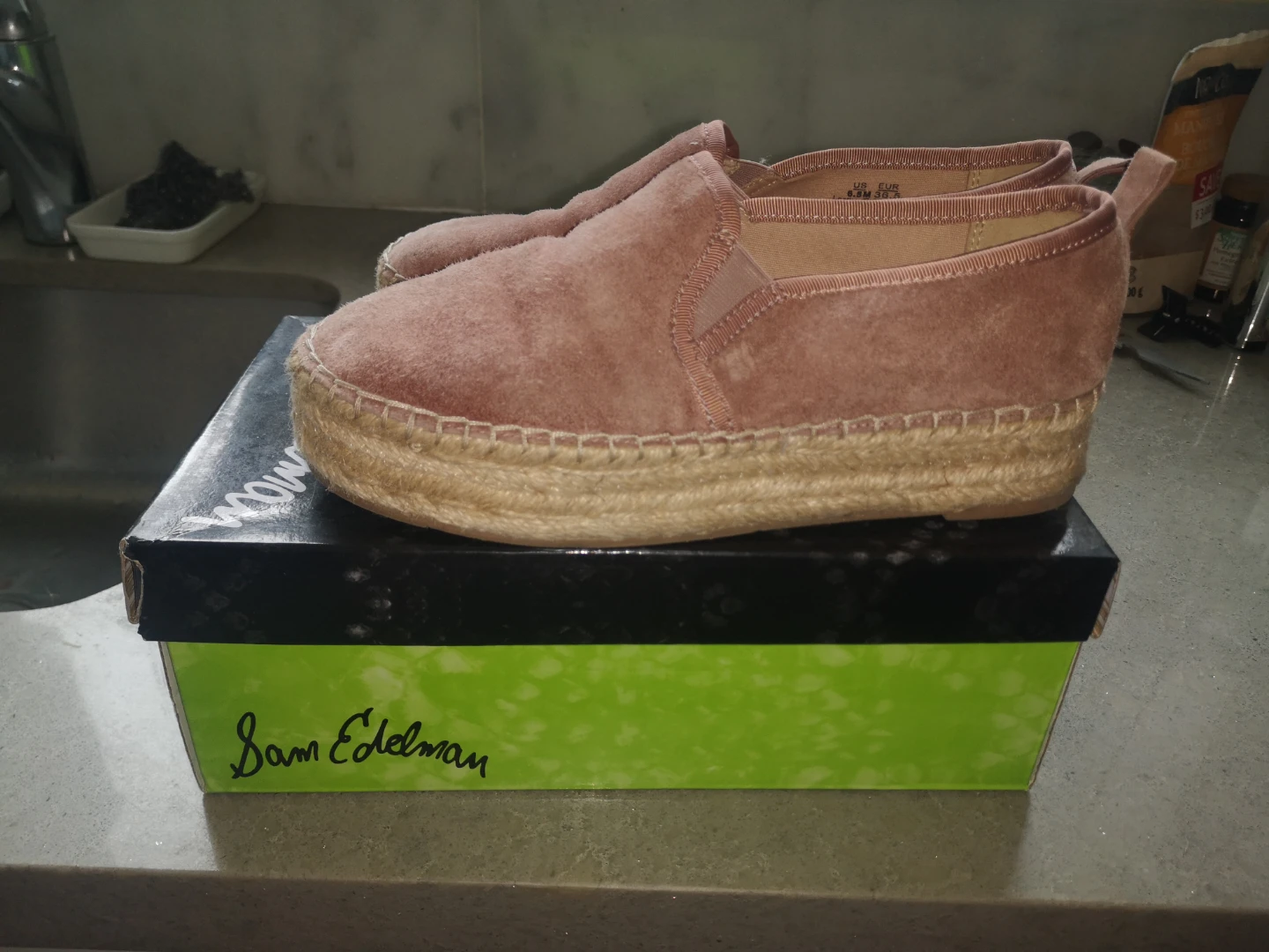 Sam Edelman Pink Suede Platform Espadrilles - photo 3