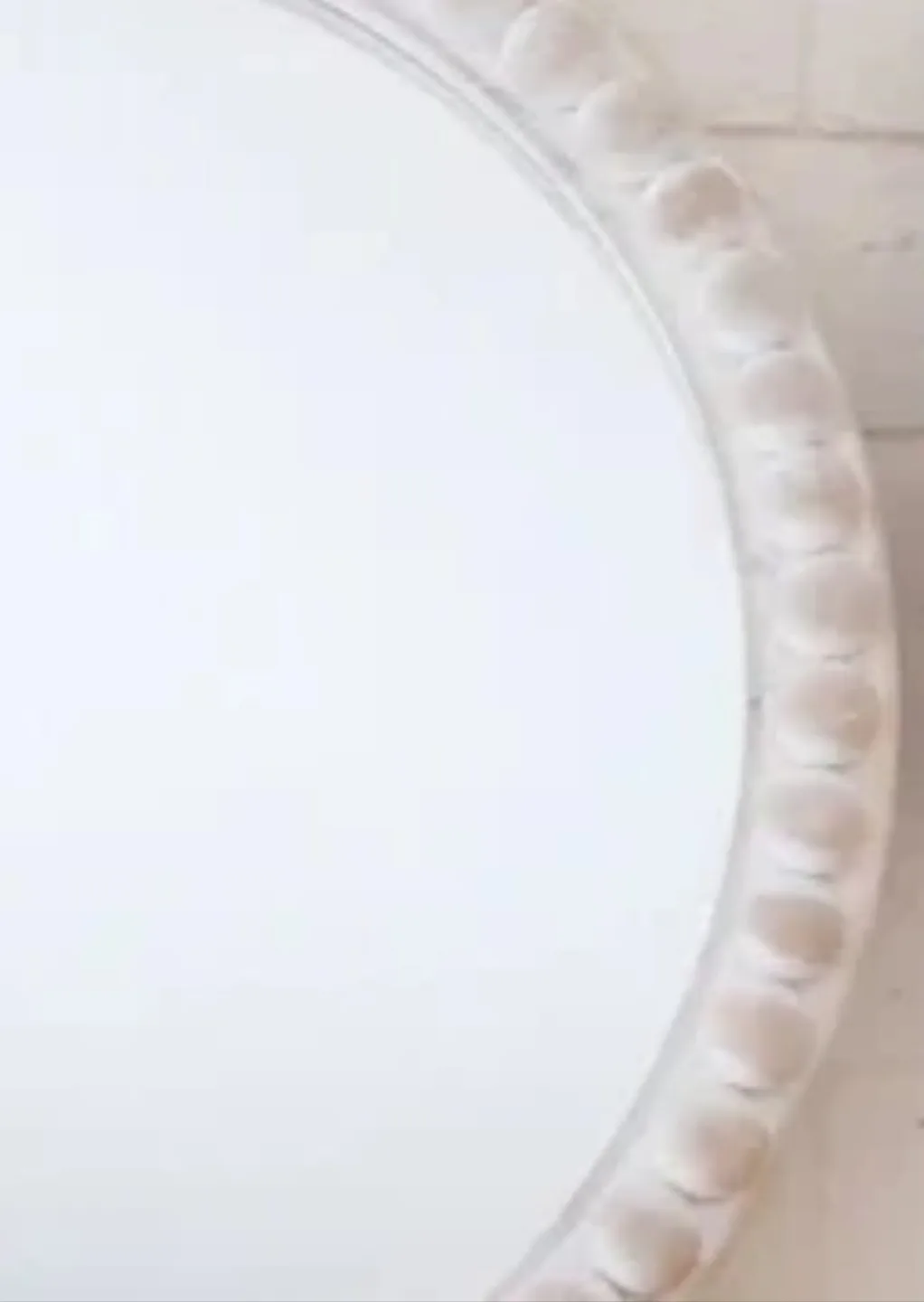 BRAND NEW 30" Mirror RETAIL $270  Large Wooden Beaded Home Decor image indicator(3)