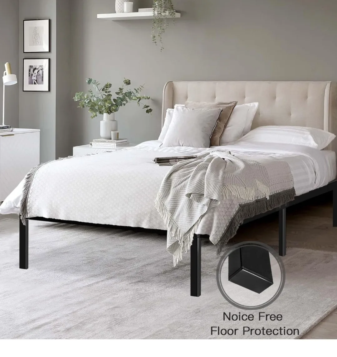 Queen Metal Platform Bed Frame with Headboard image indicator(4)