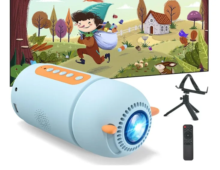Kids Projector, Portable Mini Projector with Stand, Remote thumbnail