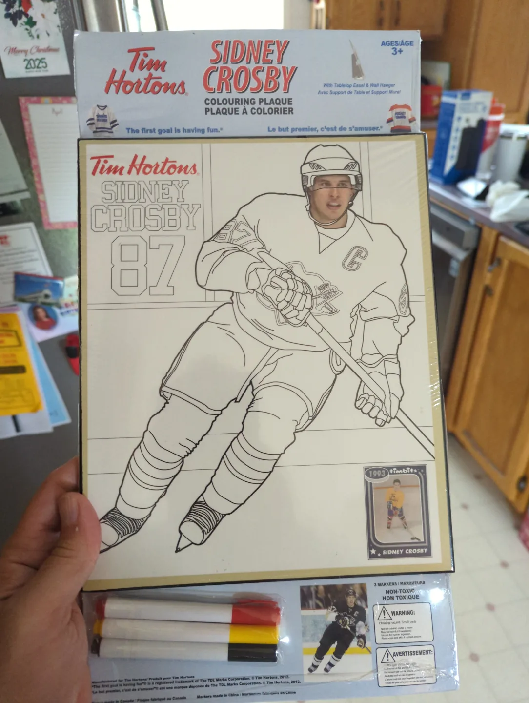 Sidney Crosby Tim Hortons Colouring Plaque 🏒 thumbnail