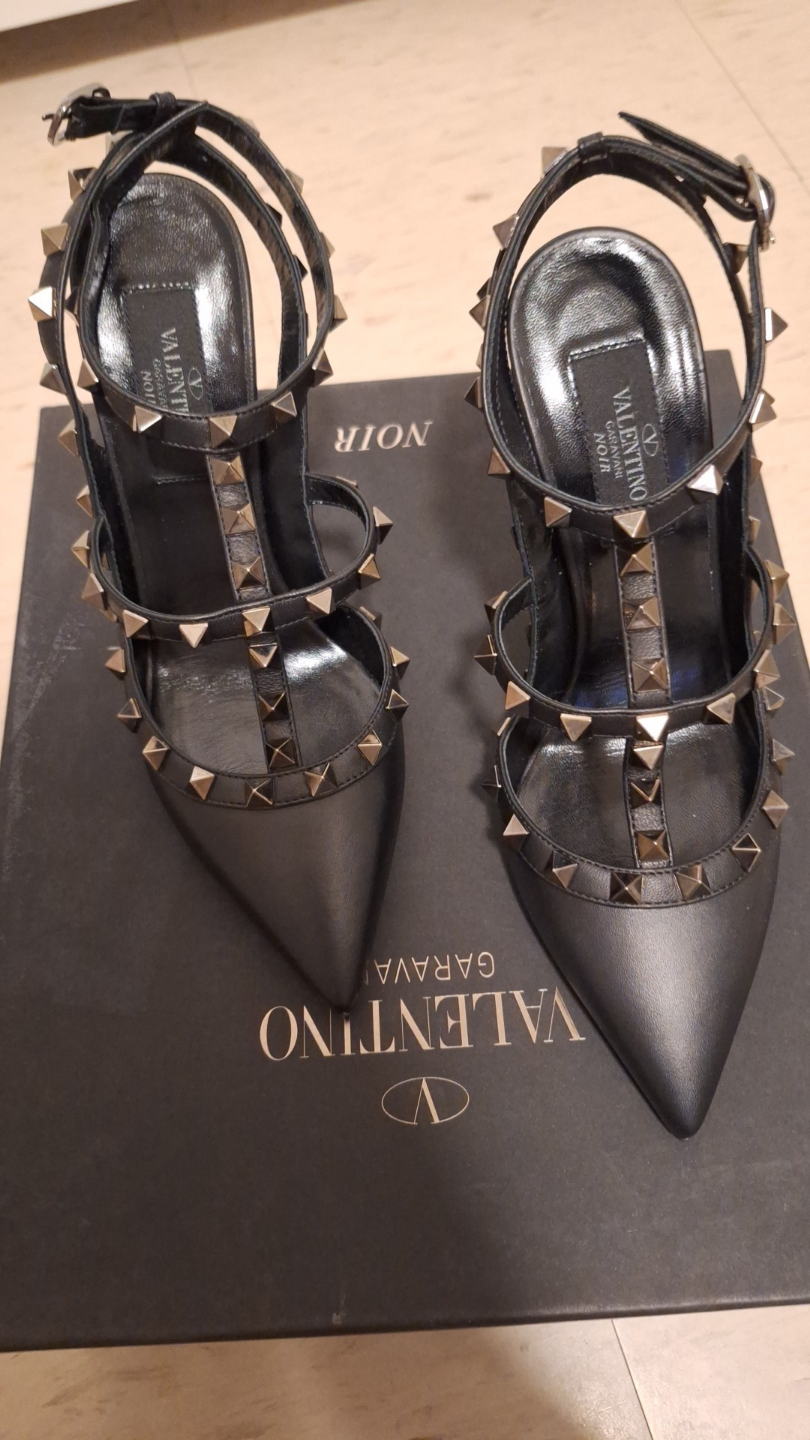 Valentino Garavani Black Studded Heels, Size 36 - photo 2
