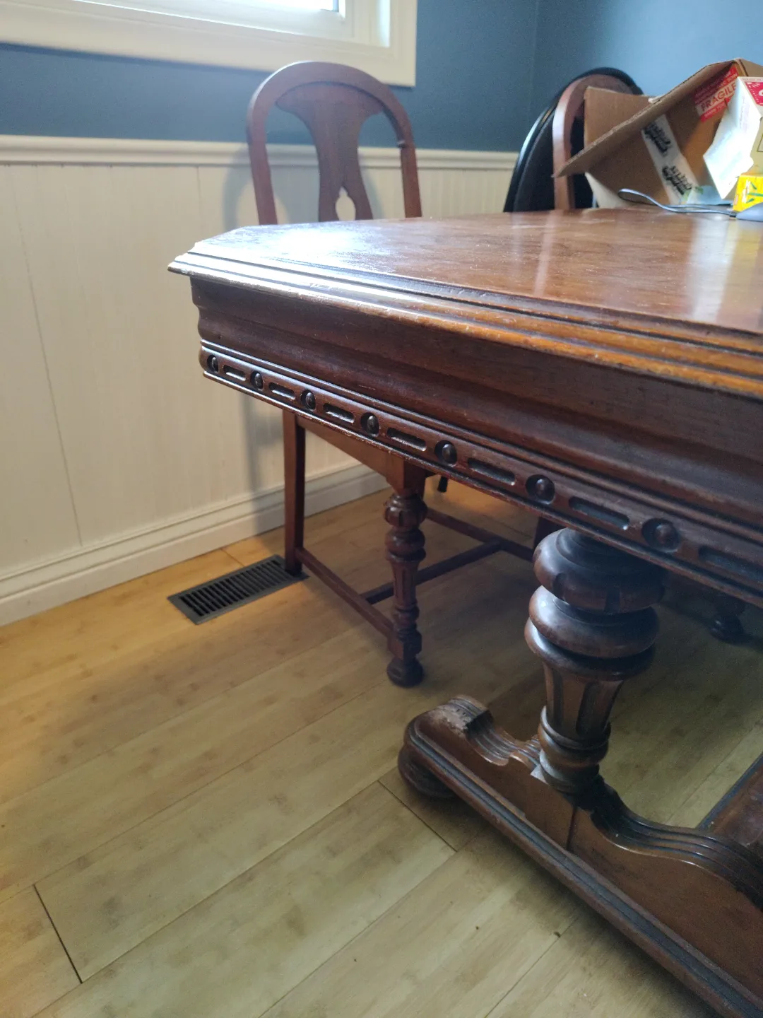 Vintage Wooden Dining Table and Chairs Set image indicator(3)