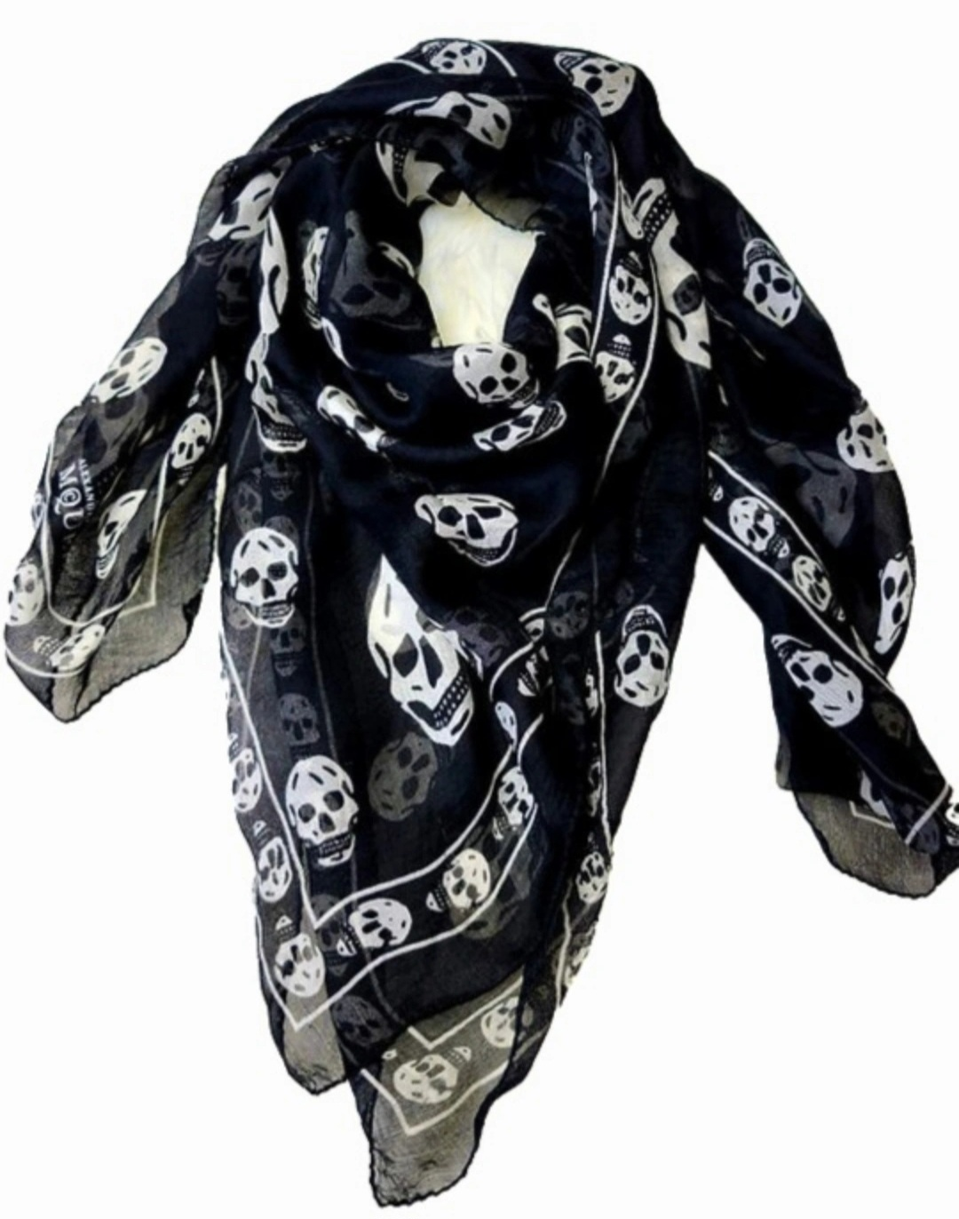 Alexander McQueen 100% Silk Scarf - Skull Print - photo 5