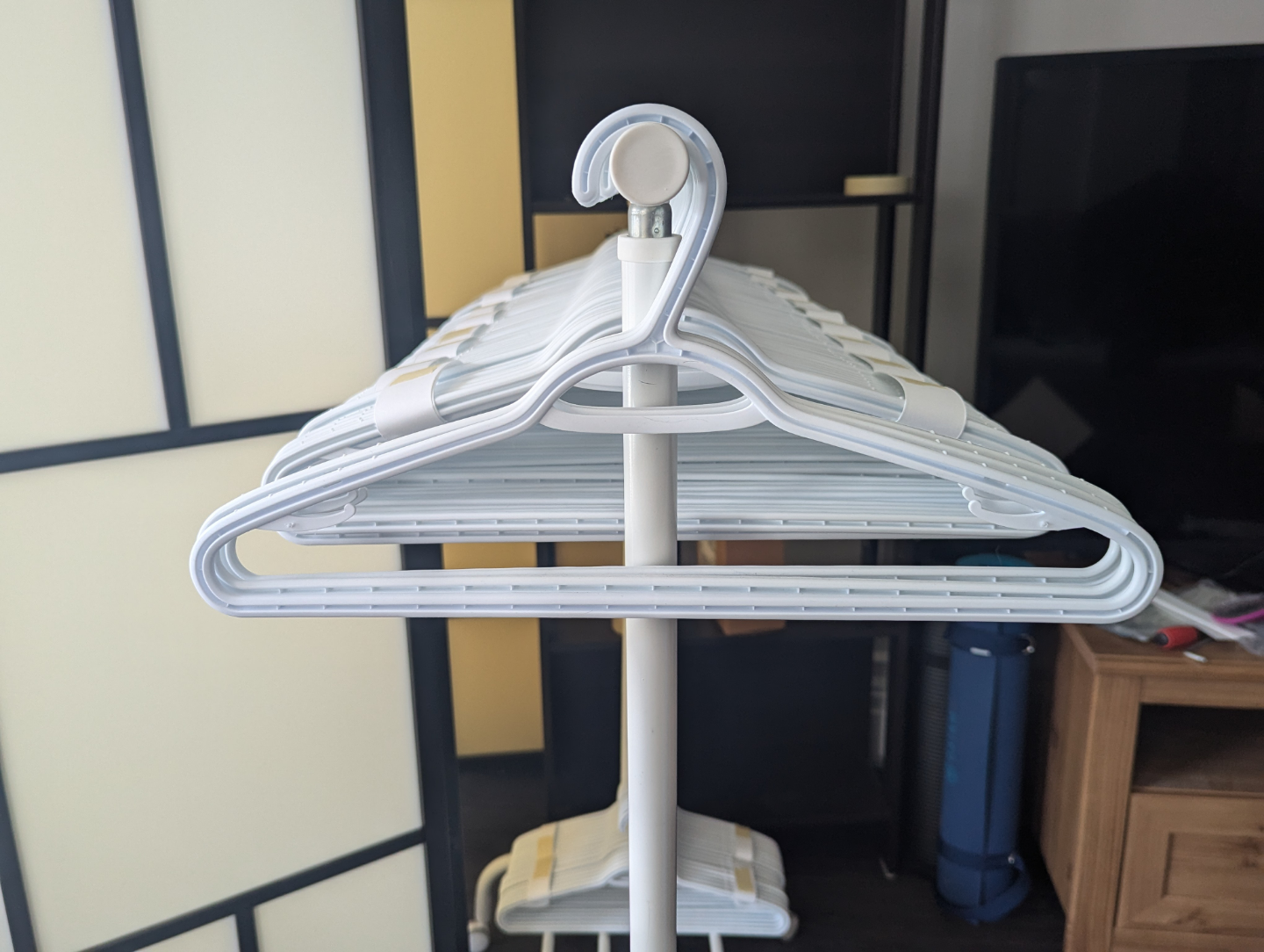 White Plastic Clothes Hangers (10 for $3; 20 for $5...)