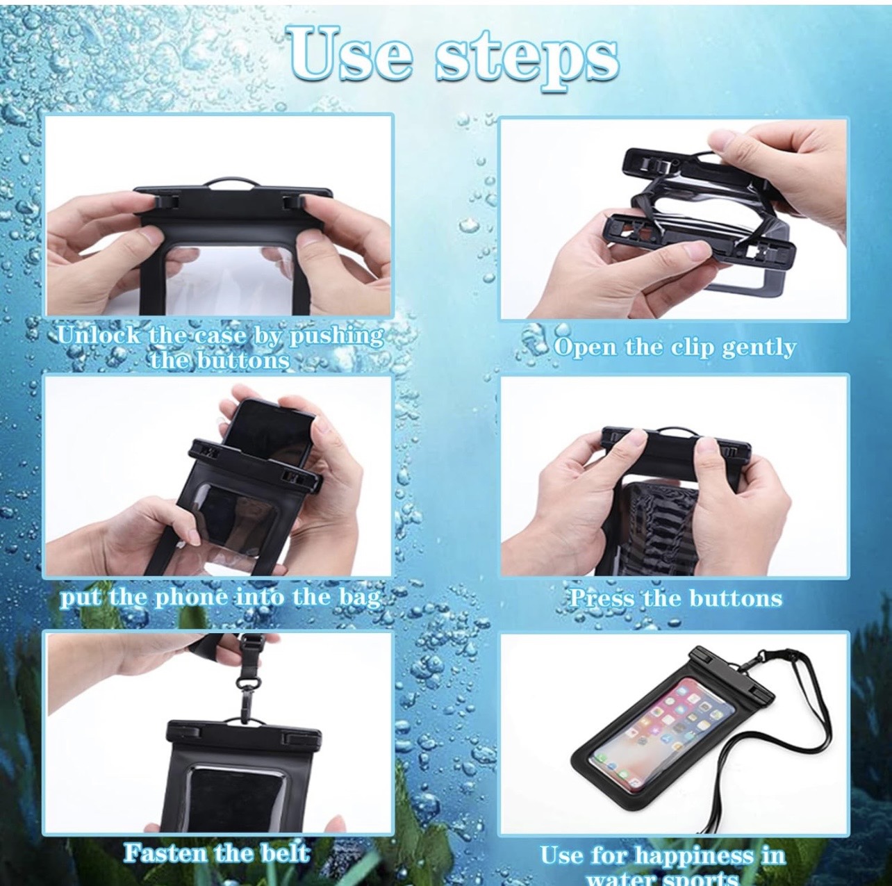 Waterproof Phone Pouch Dry Bag with Lanyard - IPX8 - photo 5