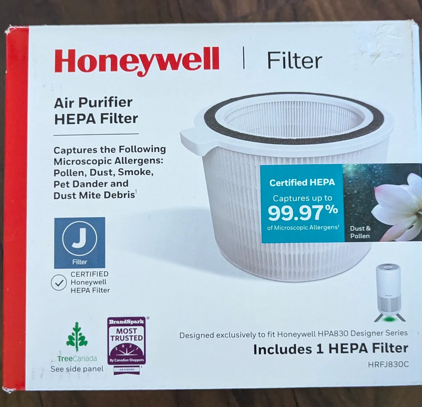 Honeywell HPA830 Air Purifier HEPA Filter HRFJ830C thumbnail