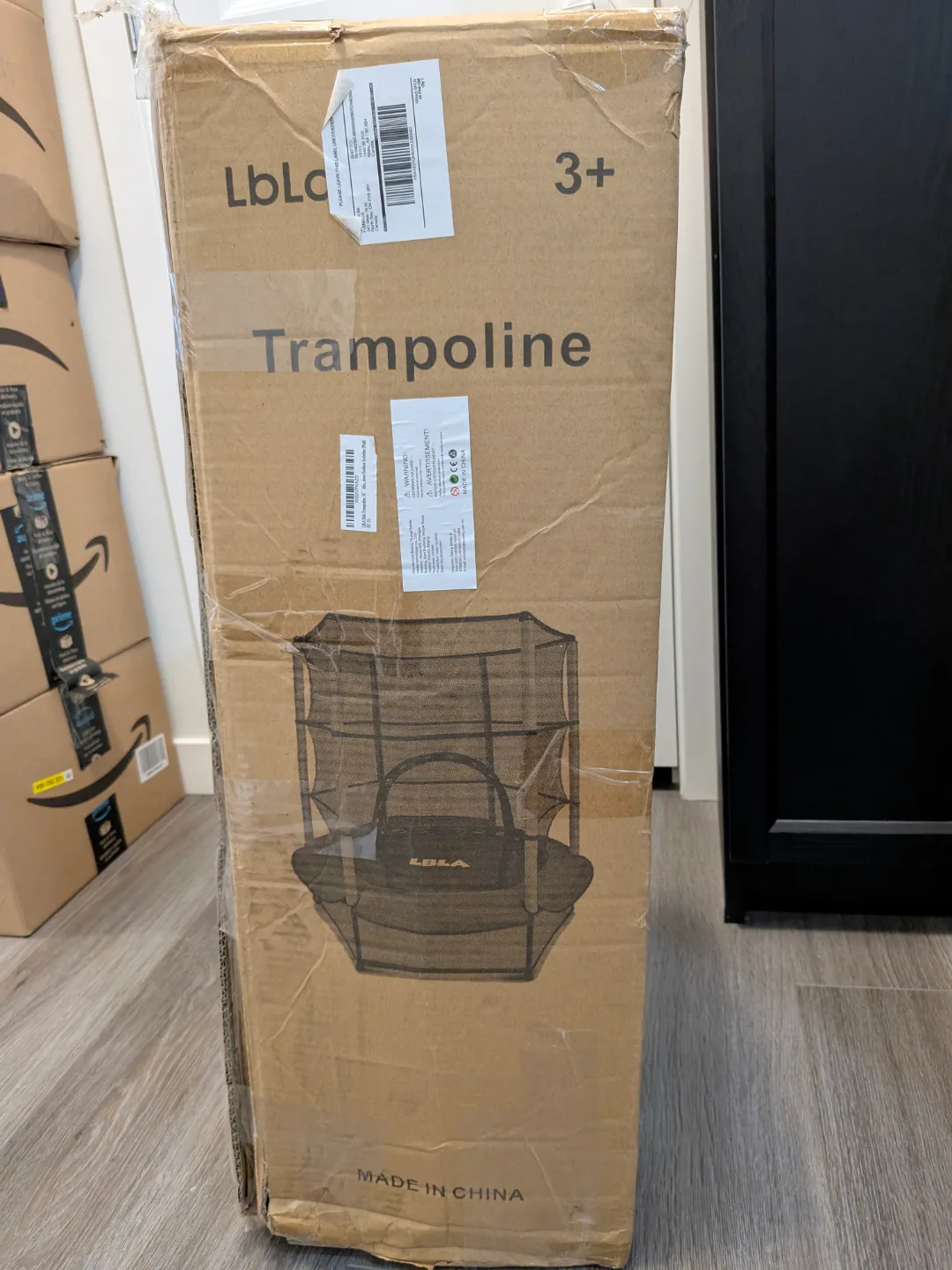 55" trampoline for kids in pink thumbnail