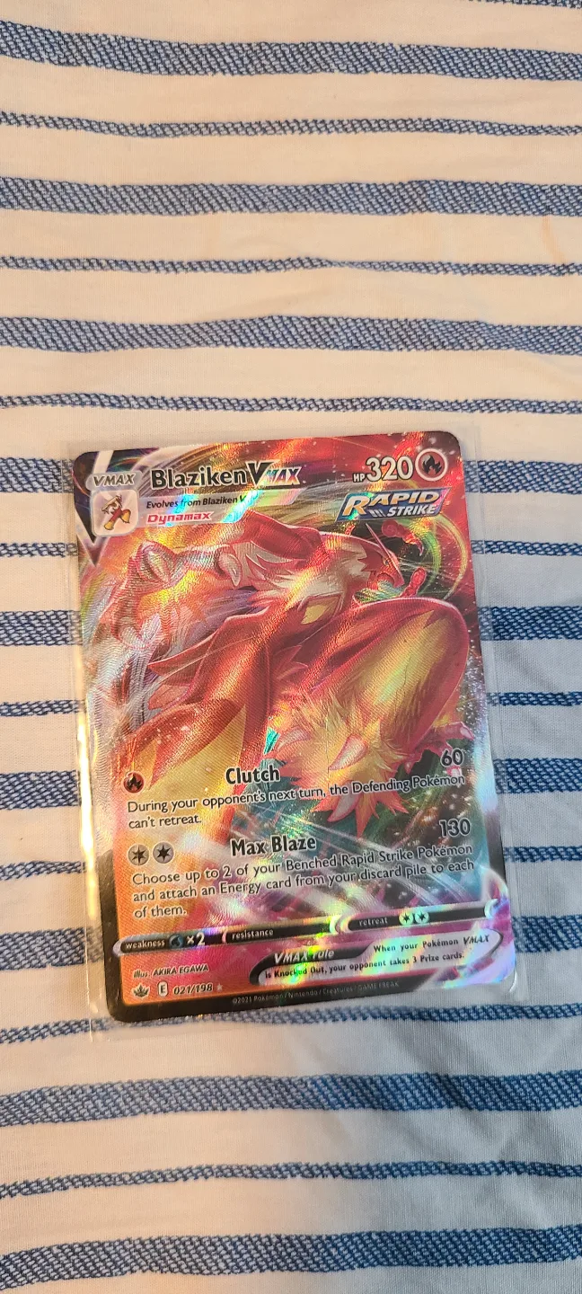 Blaziken VMAX Pokemon Card - 027/189 thumbnail