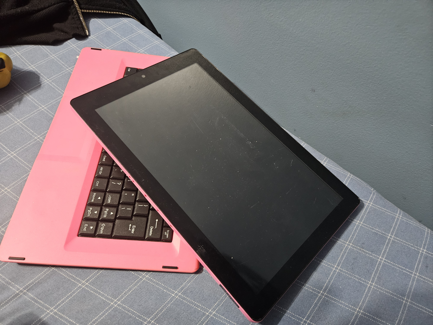 Pink Tablet and Keyboard
