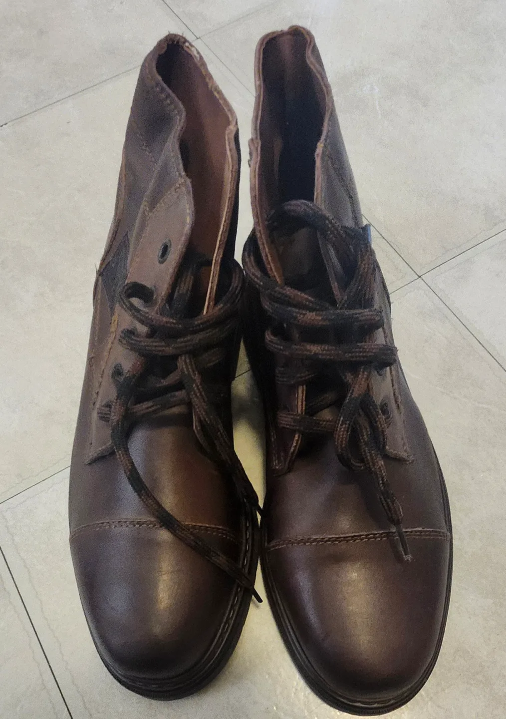 Brown Leather Ankle Boots - Size 39 thumbnail