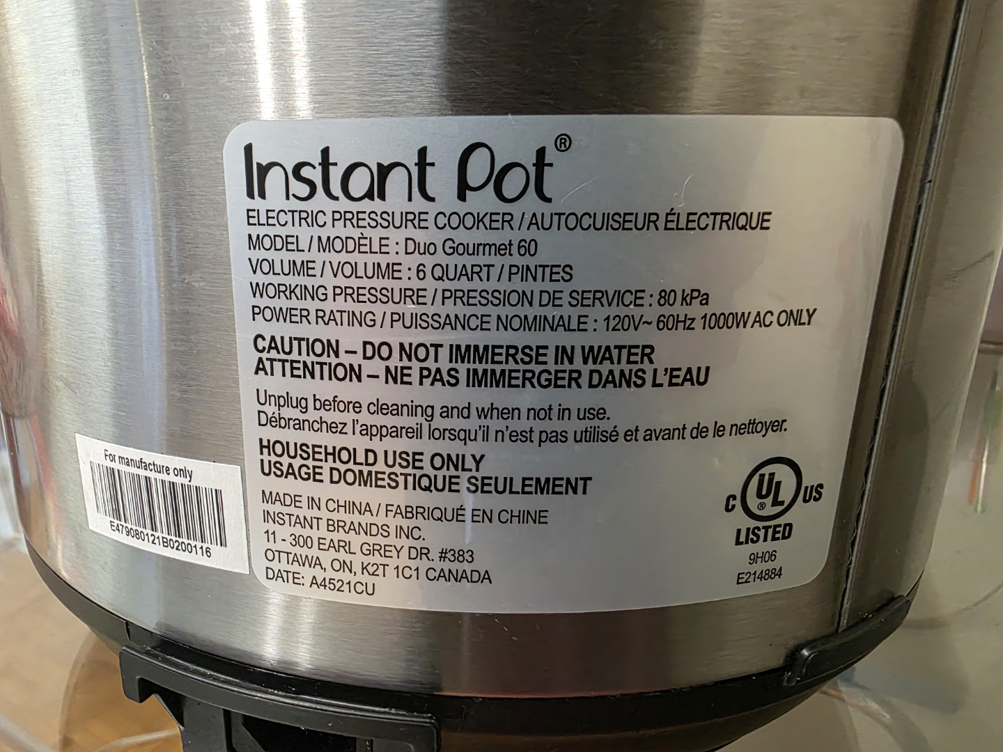 URGENT SALE Instant Pot Duo Gourmet 6-Quart Pressure Cooker - photo 3