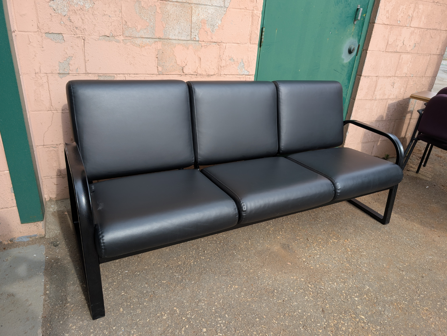 Black Three-Seater Sofa, Free delivery