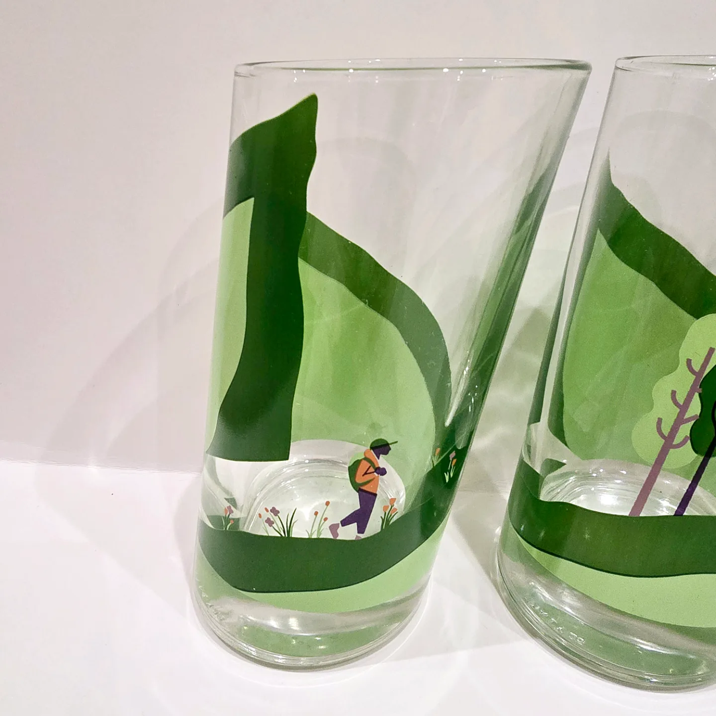 Hiker's Journey Glass Cups, set of 4 - Uncommon Goods image indicator(2)