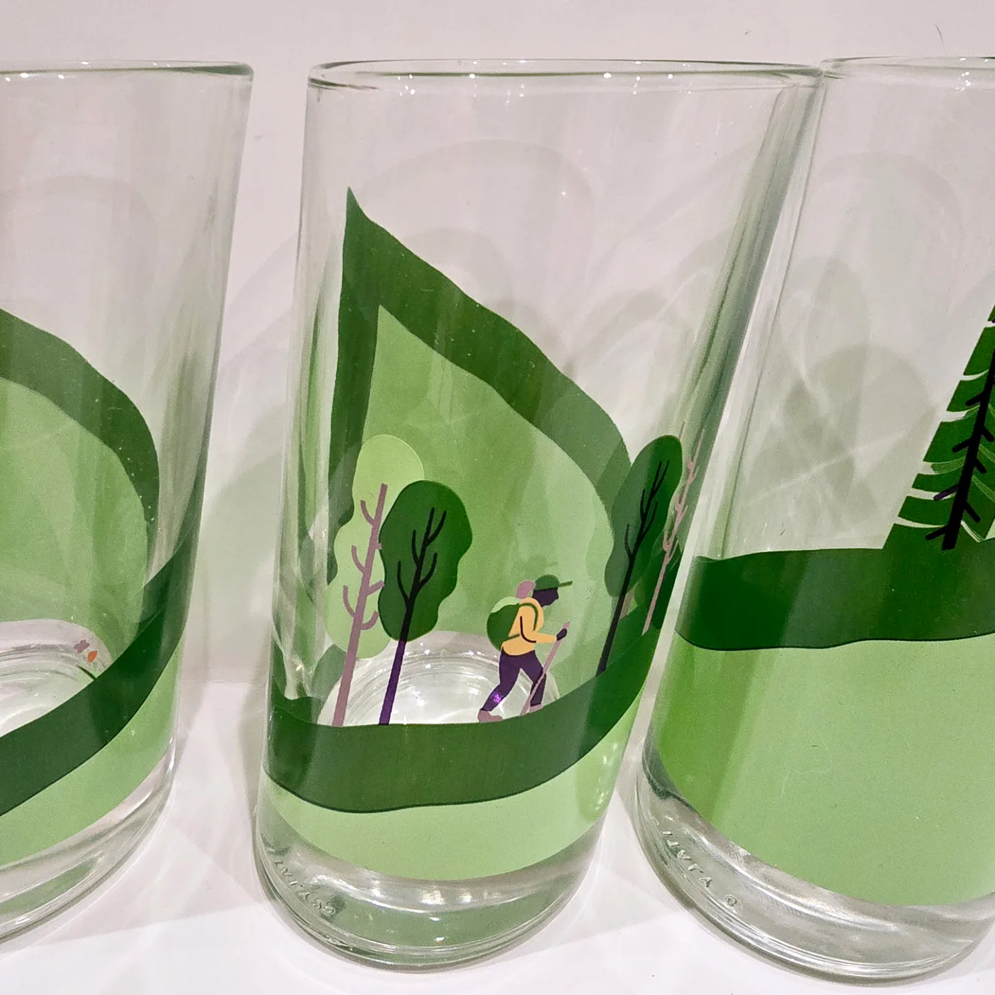 Hiker's Journey Glass Cups, set of 4 - Uncommon Goods image indicator(3)