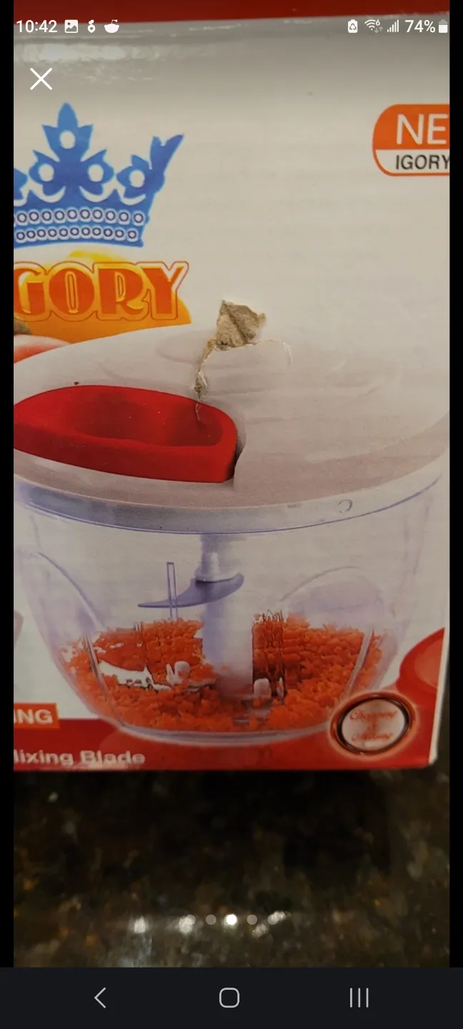 Brand New food Chopper + Mixer  with lid for storage image indicator(3)
